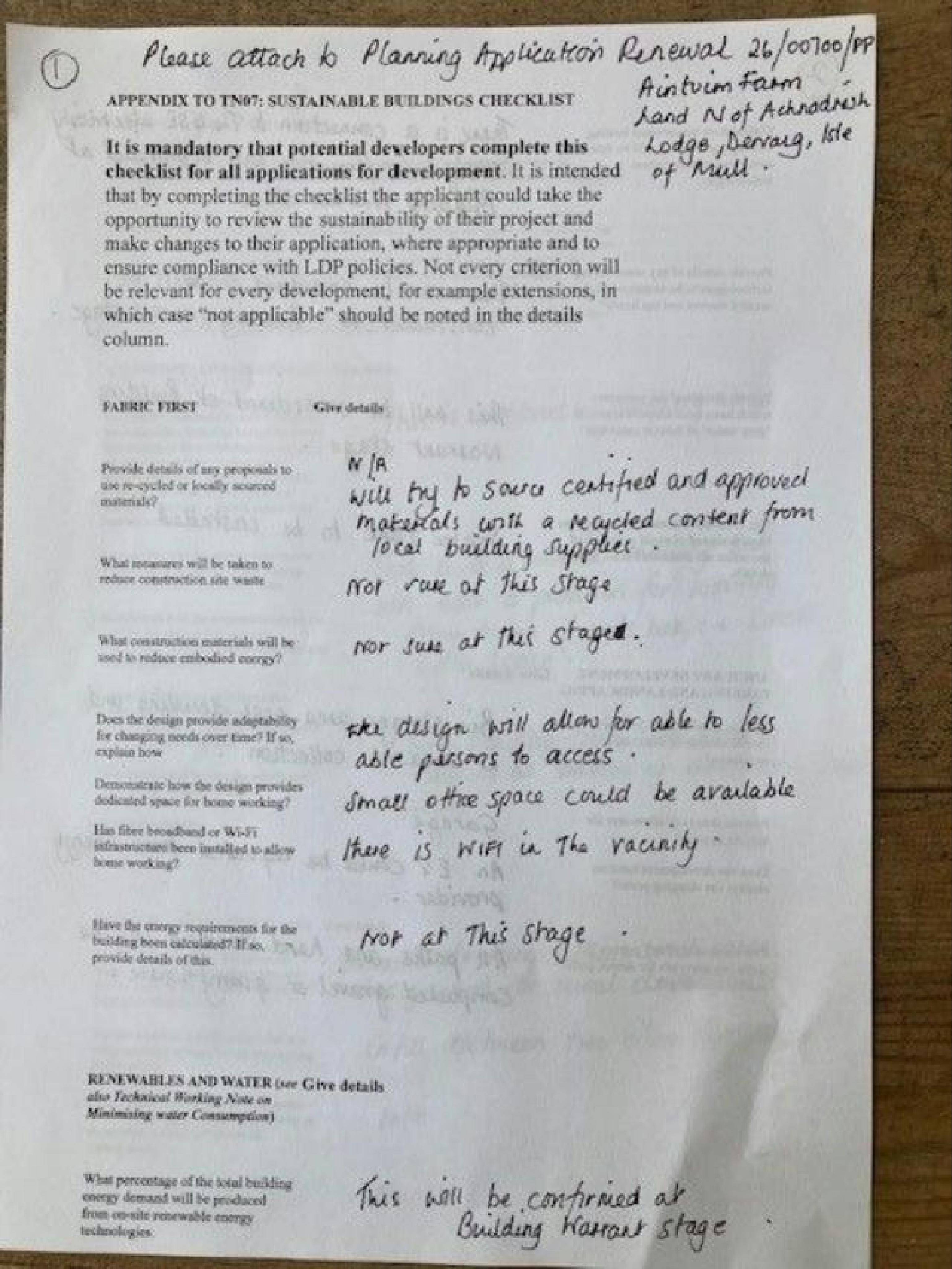 Planning document