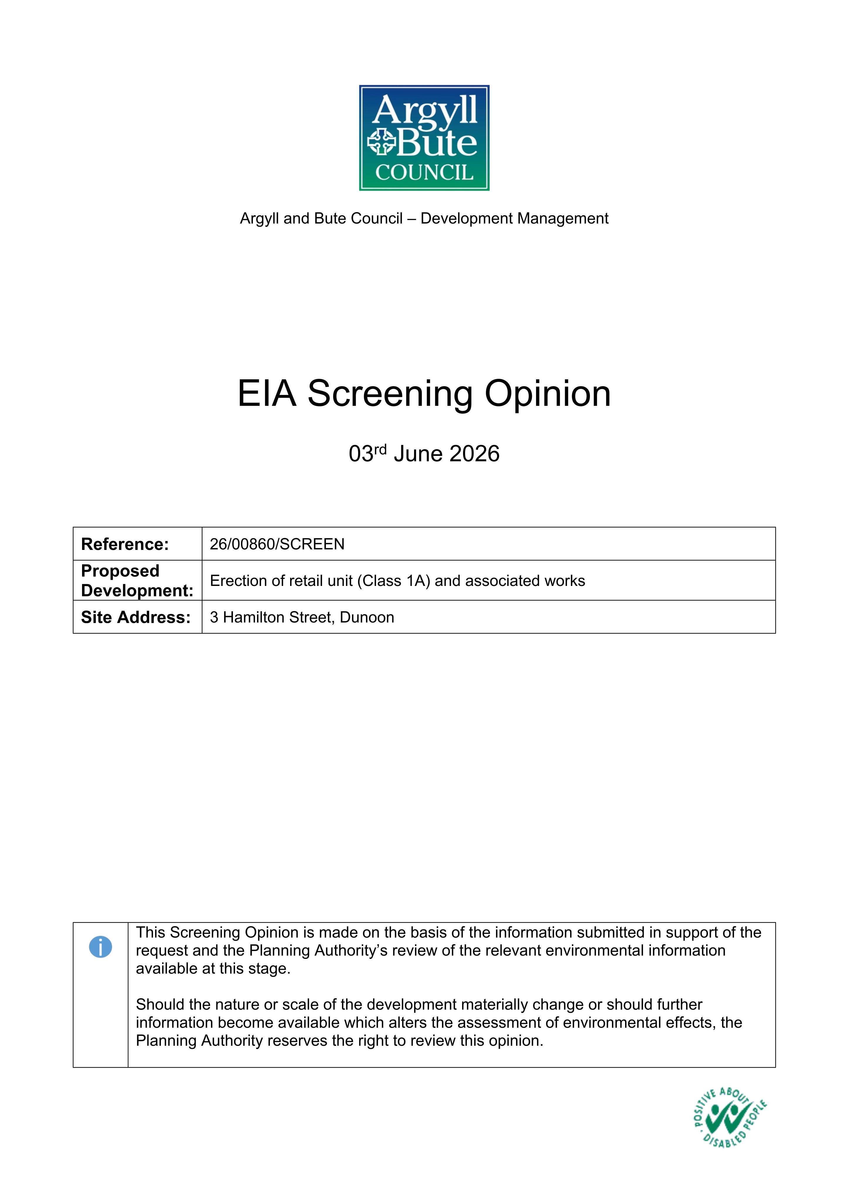 Planning document