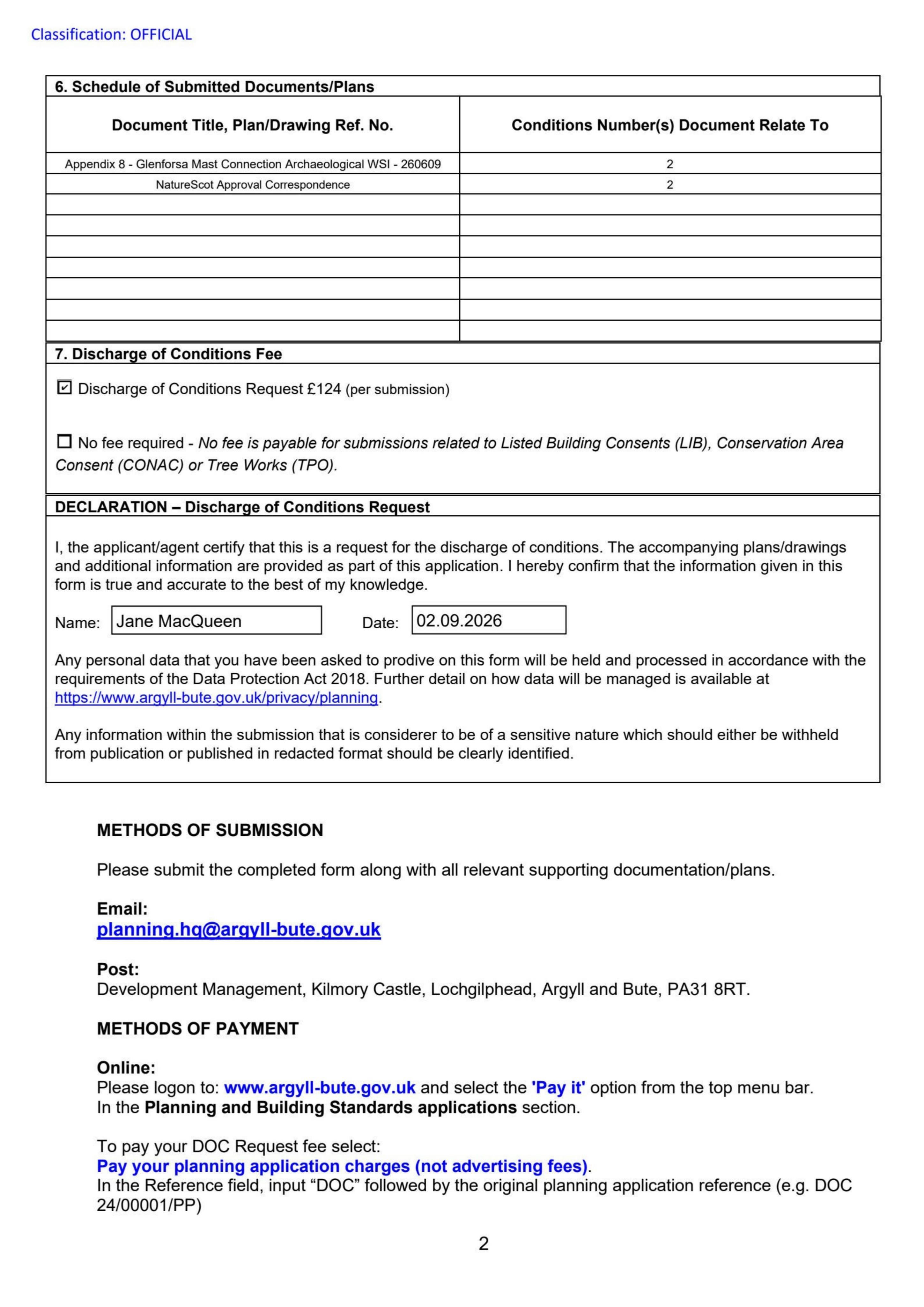 Planning document