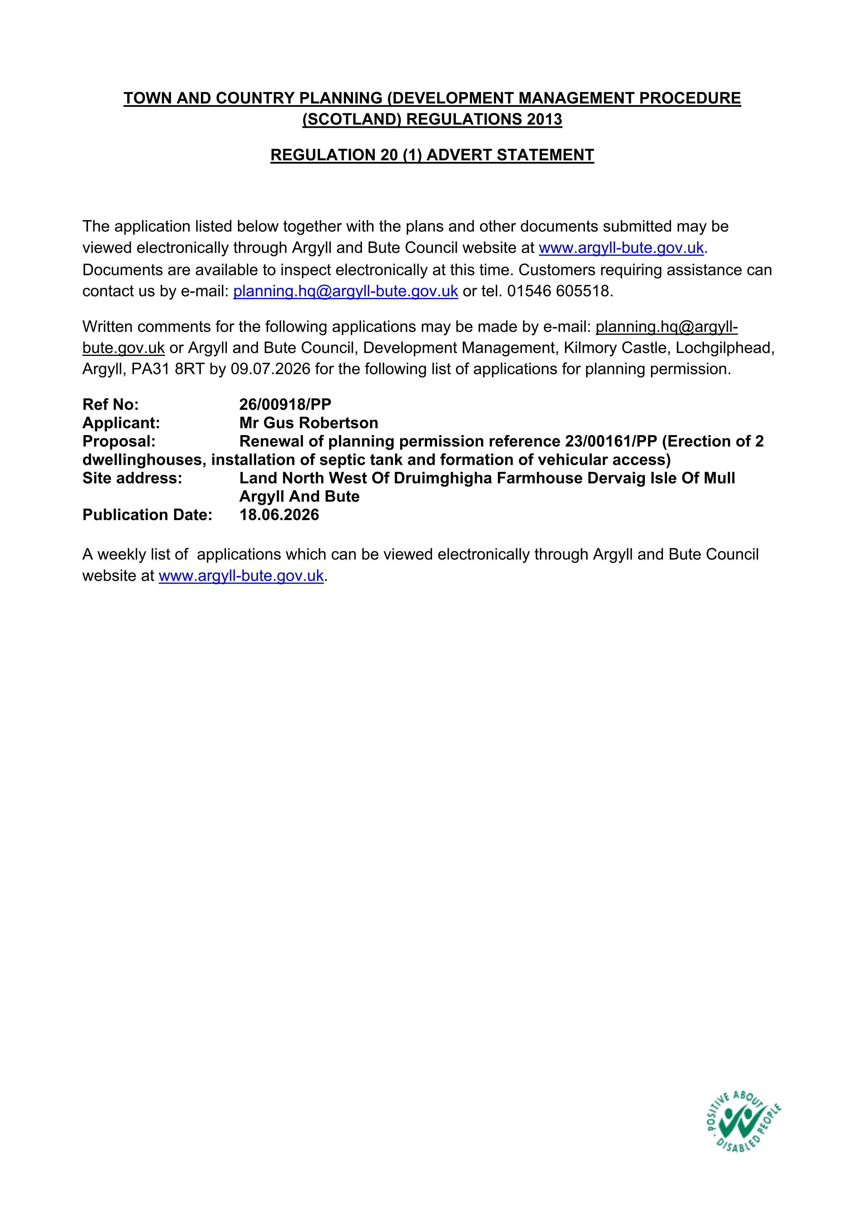 Planning document