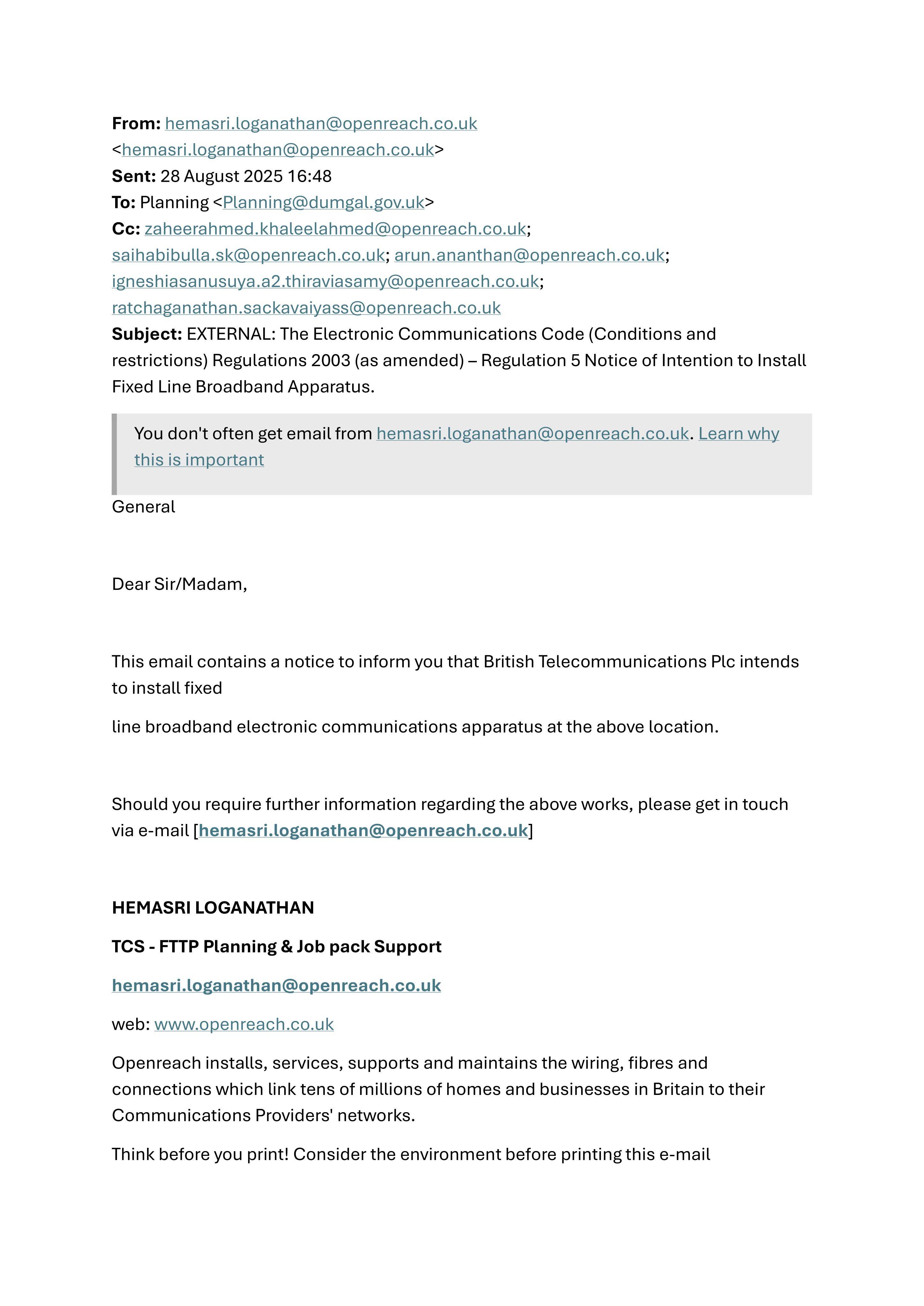 Planning document