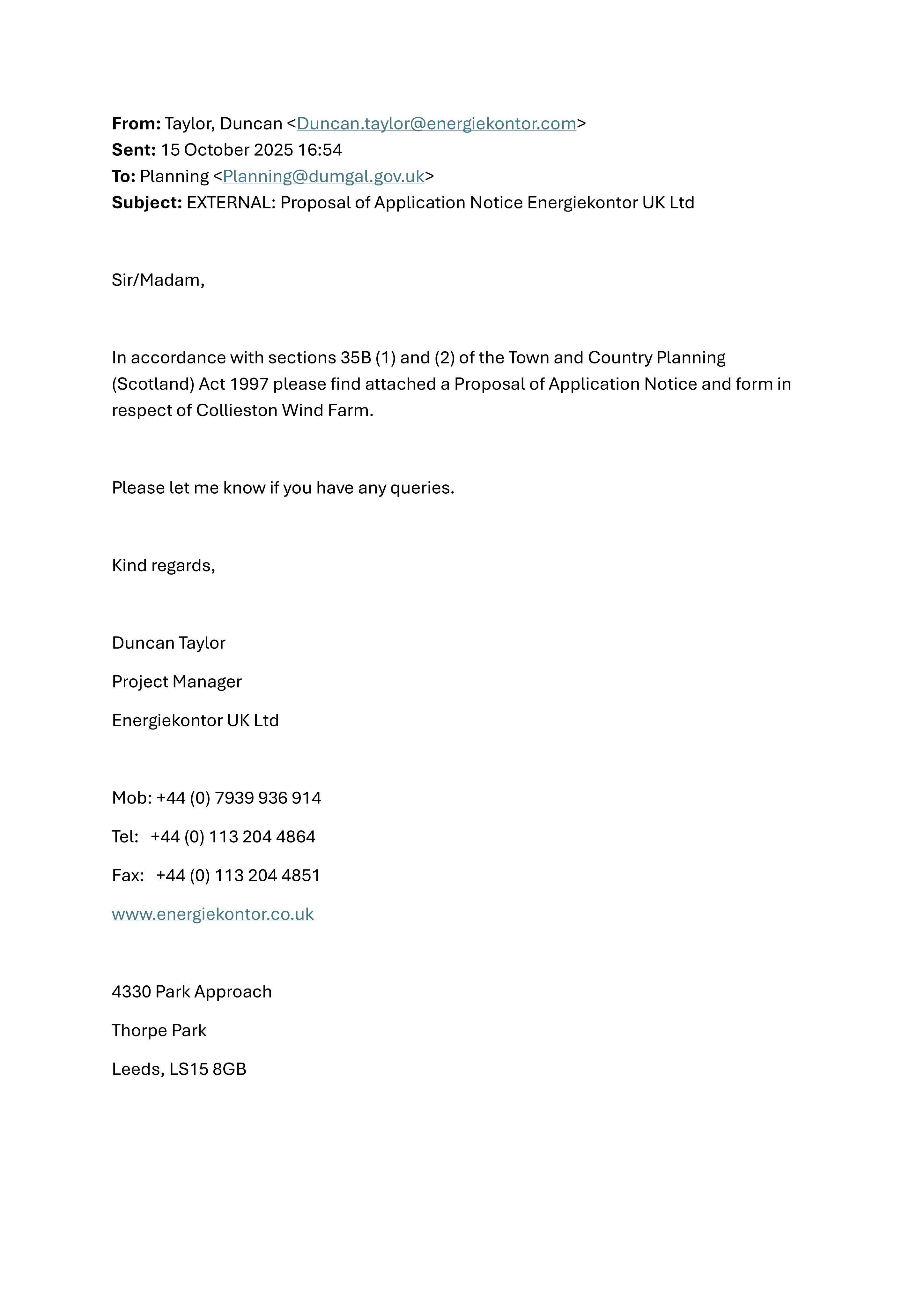 Planning document