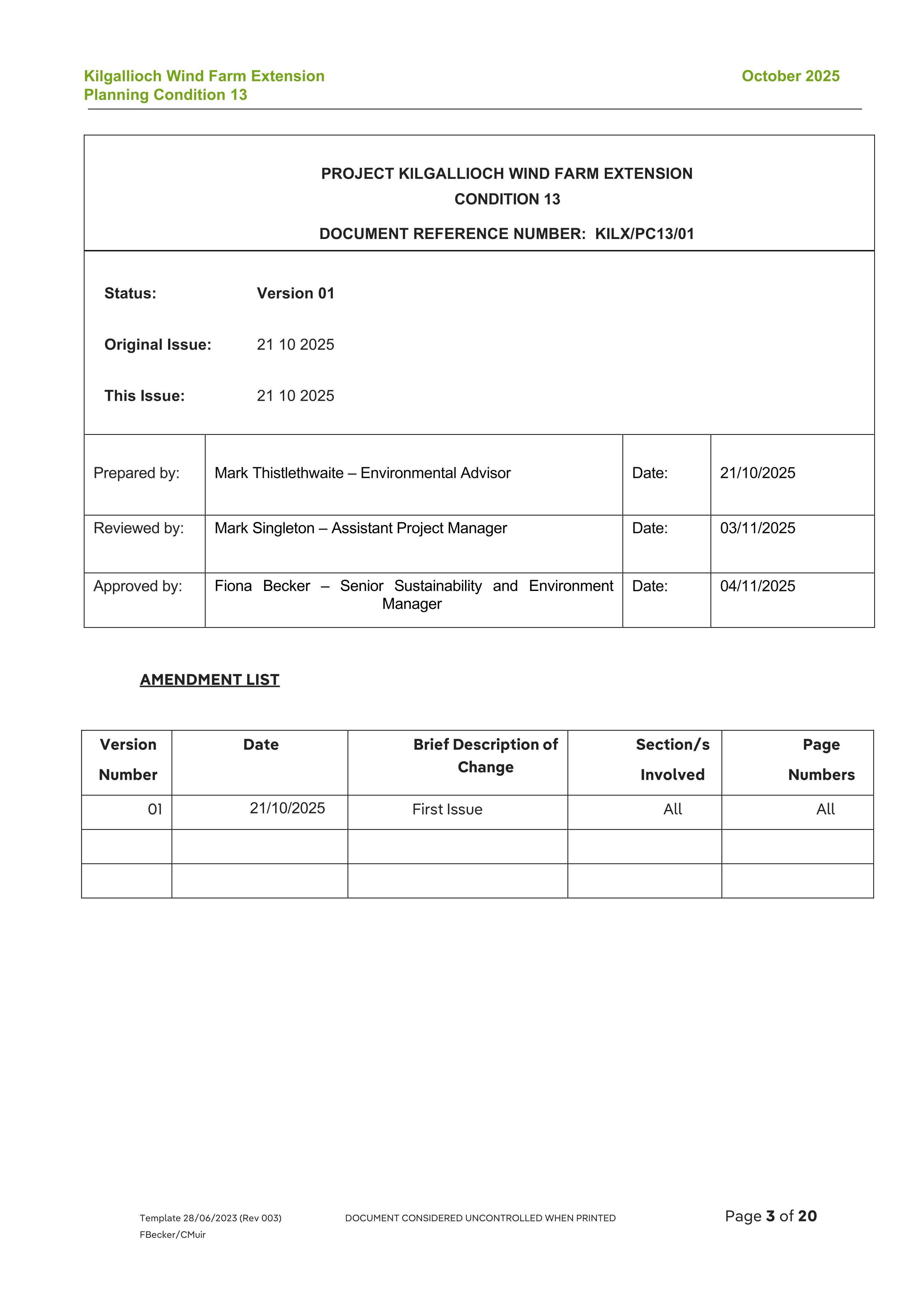 Planning document