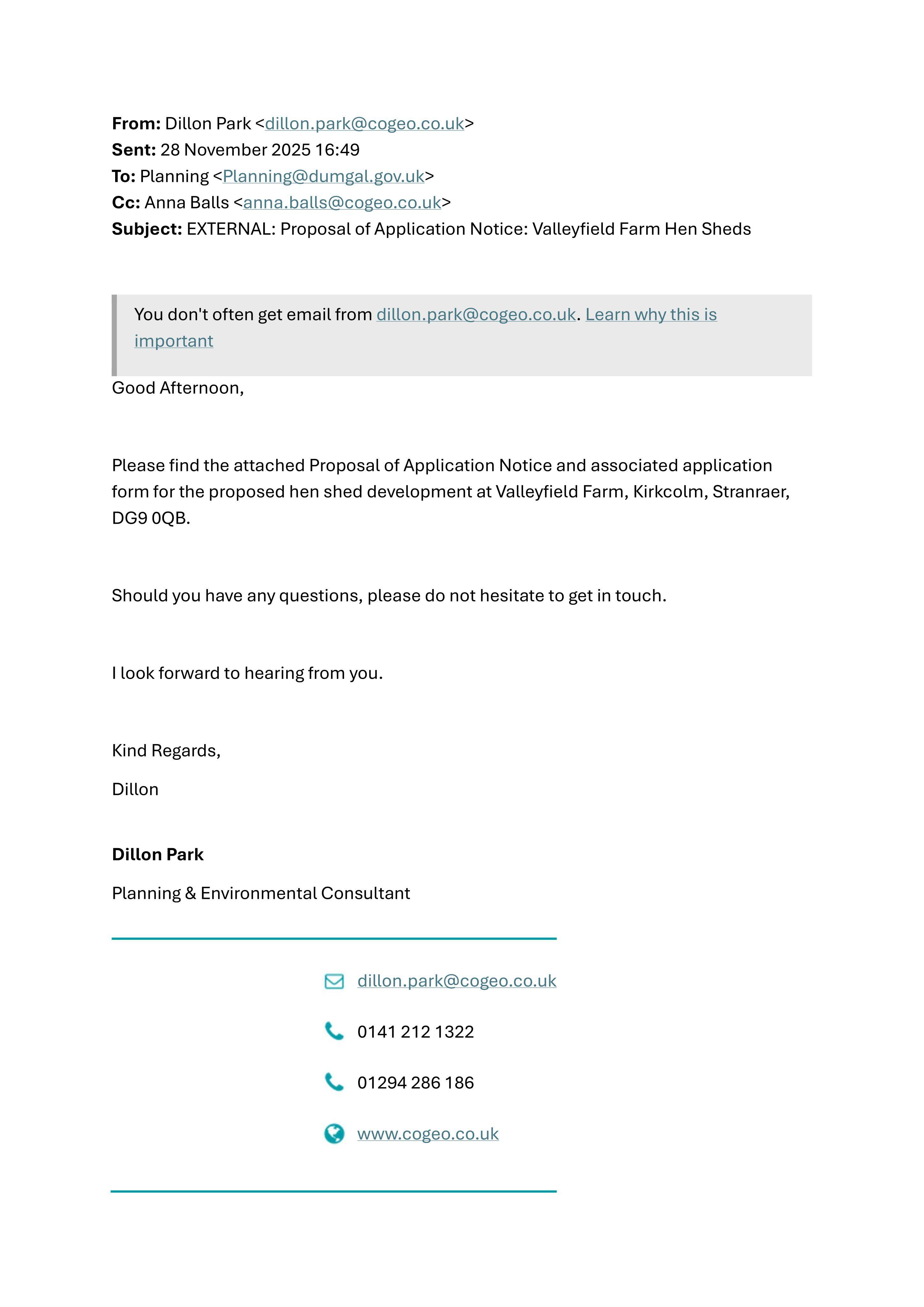 Planning document