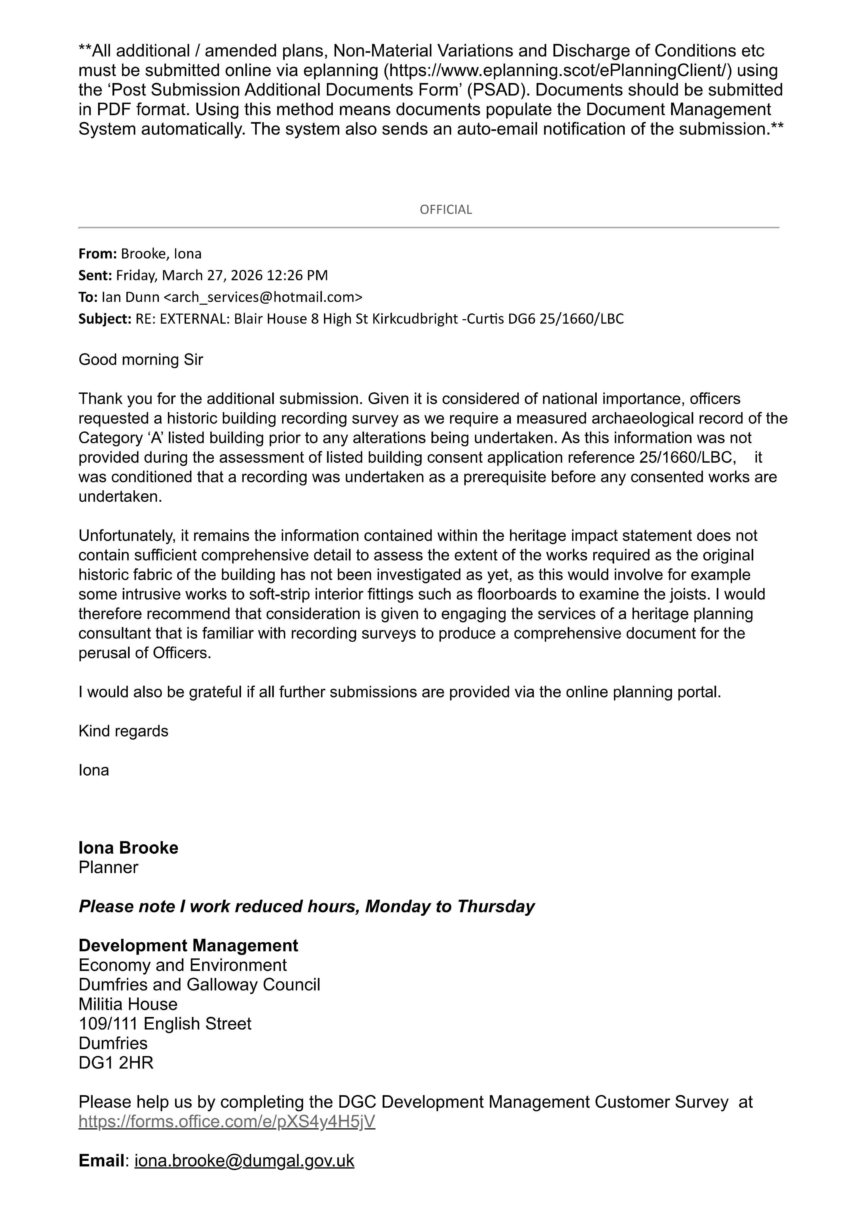 Planning document