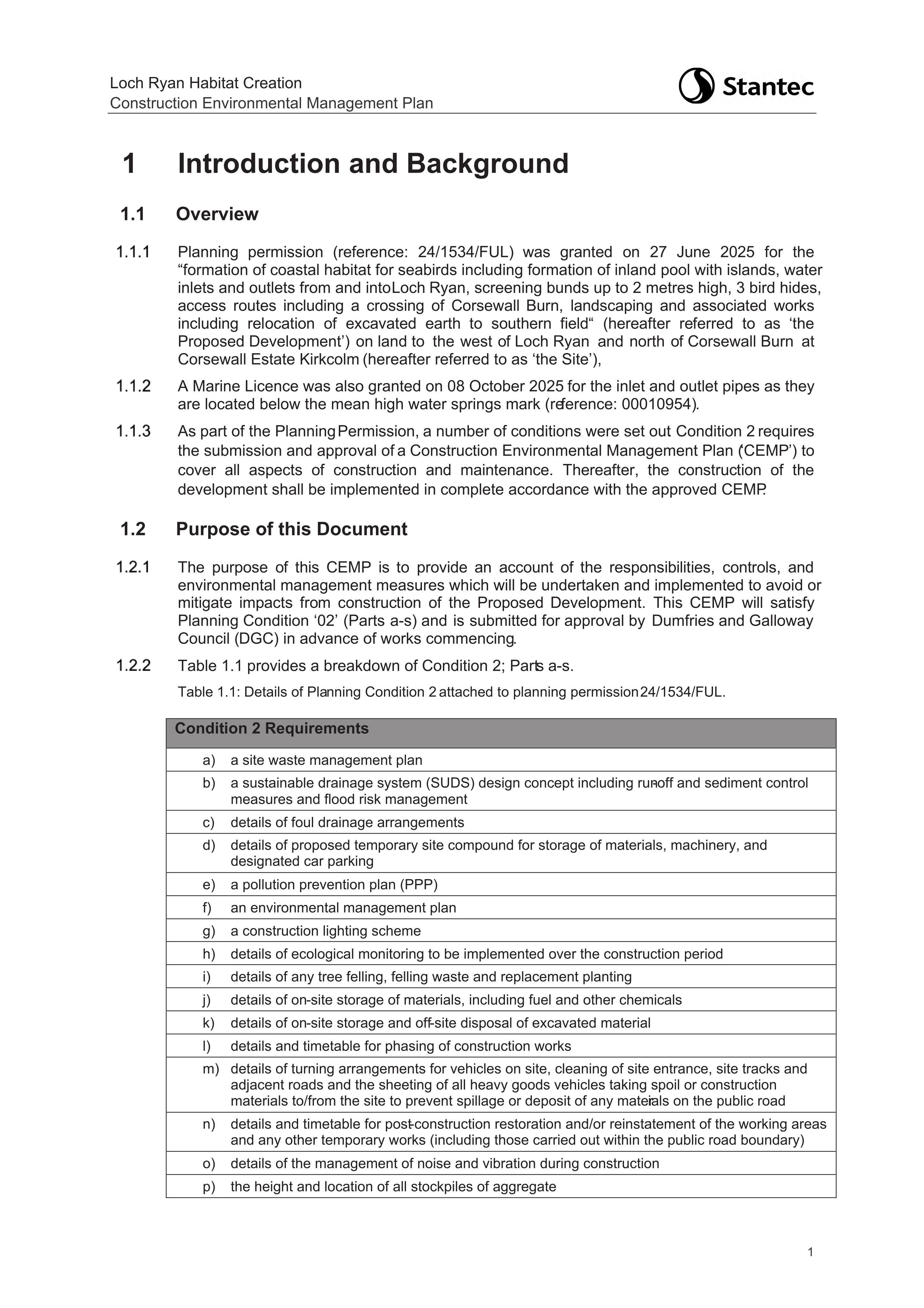 Planning document