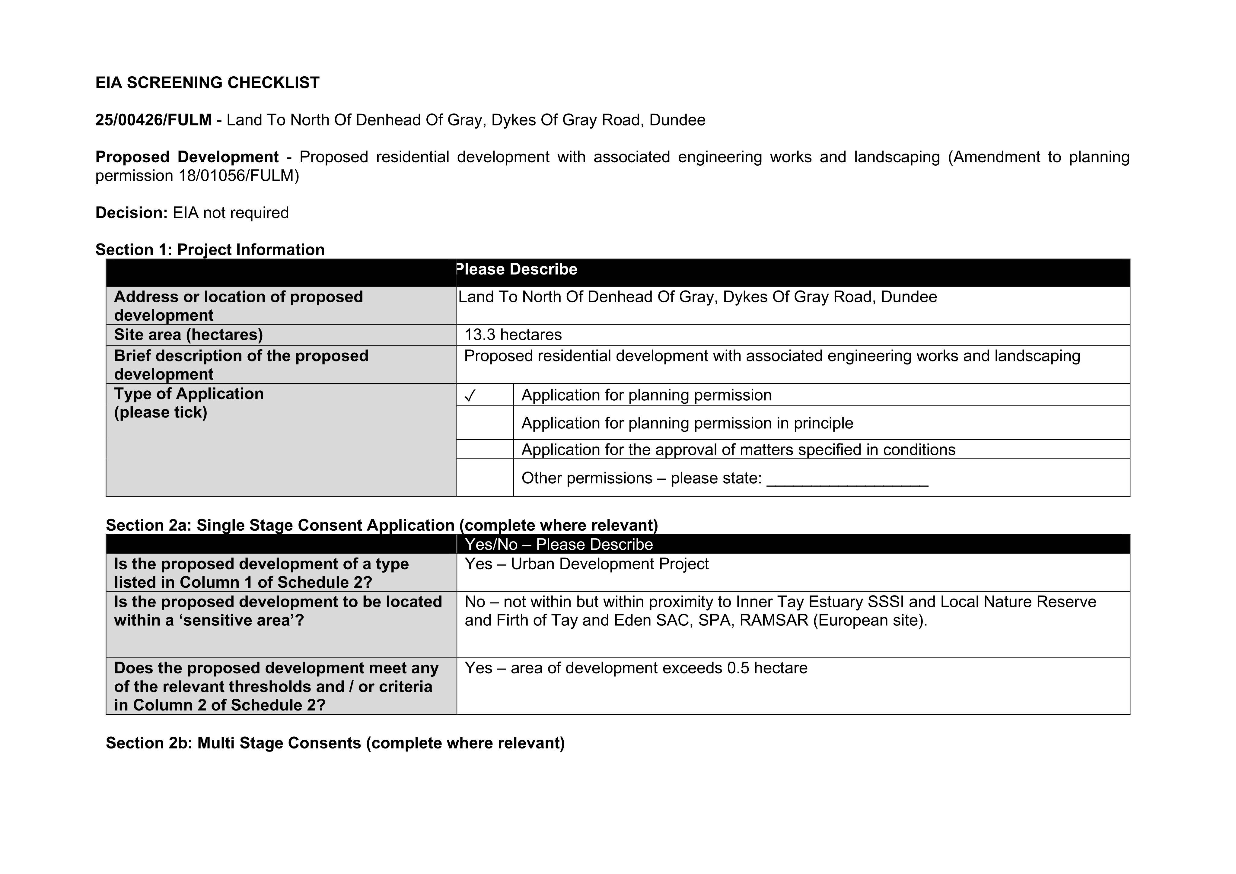 Planning document