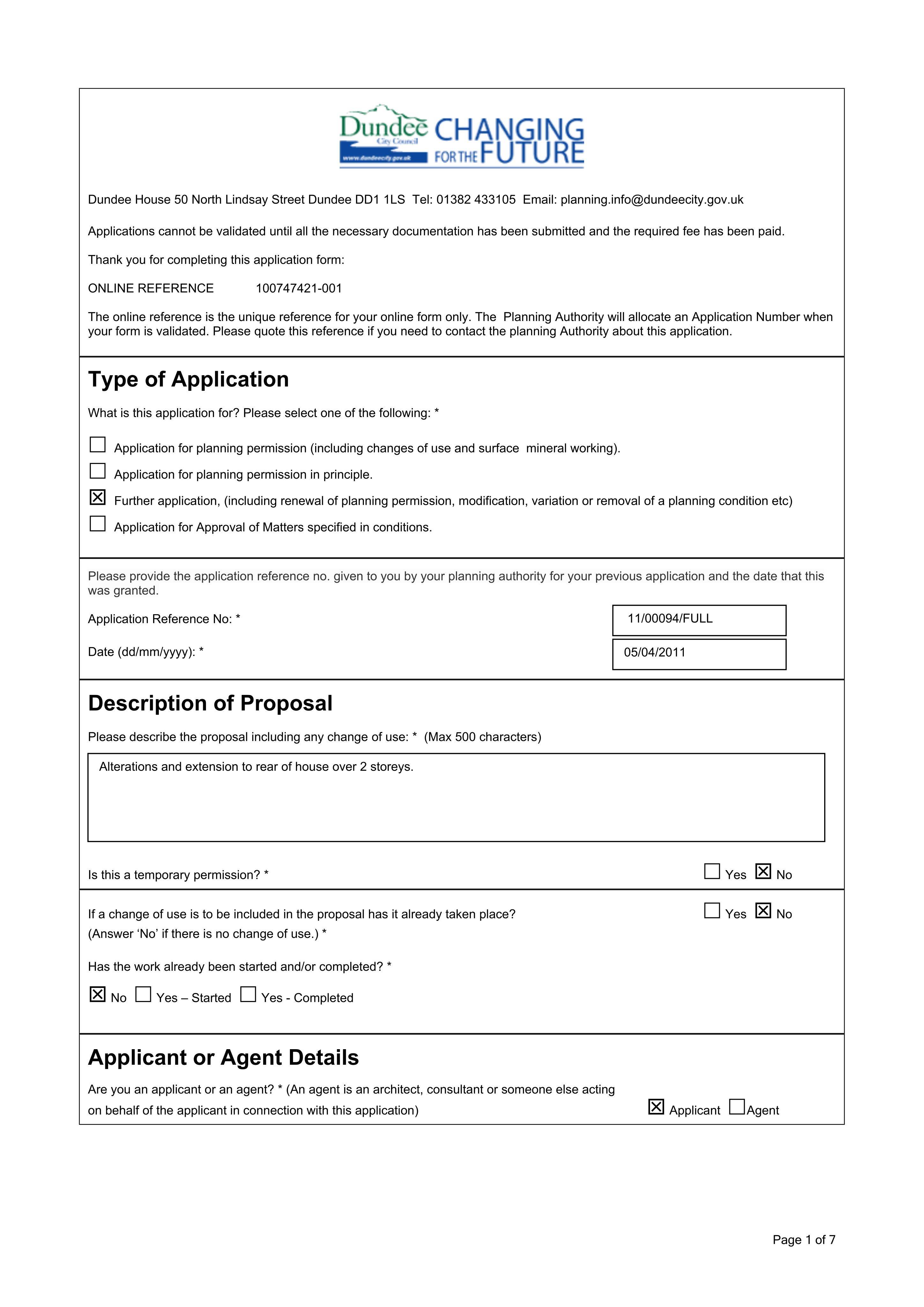 Planning document
