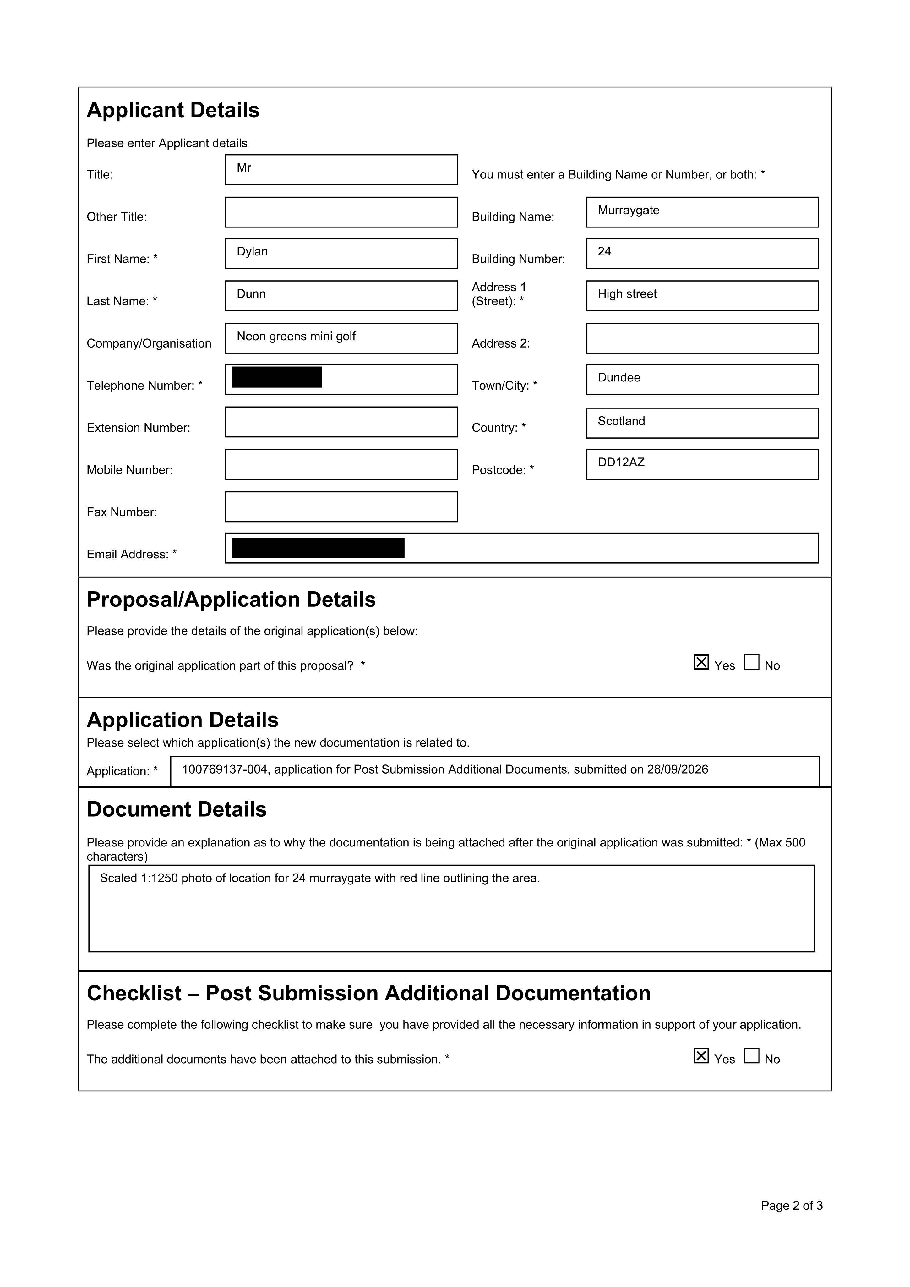 Planning document