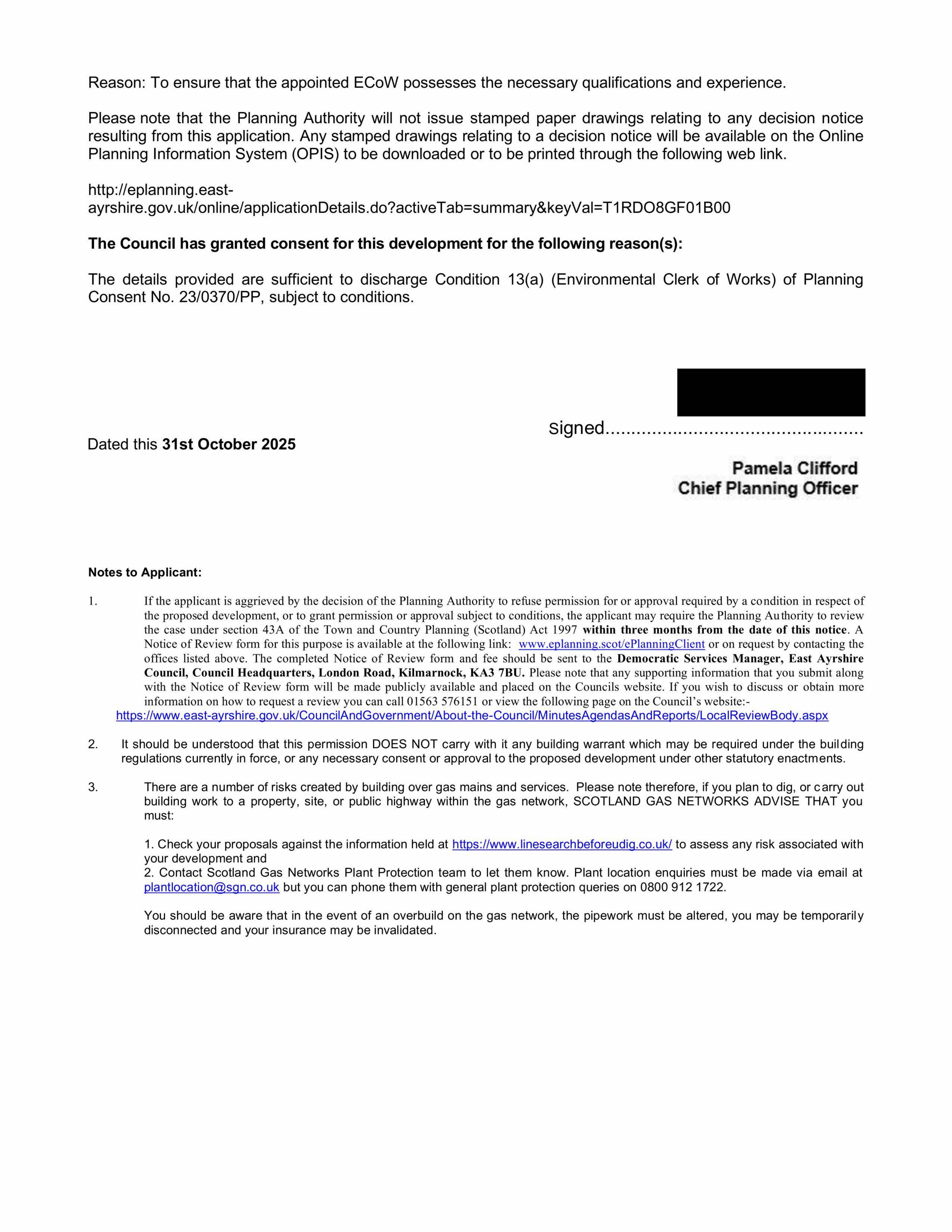 Planning document