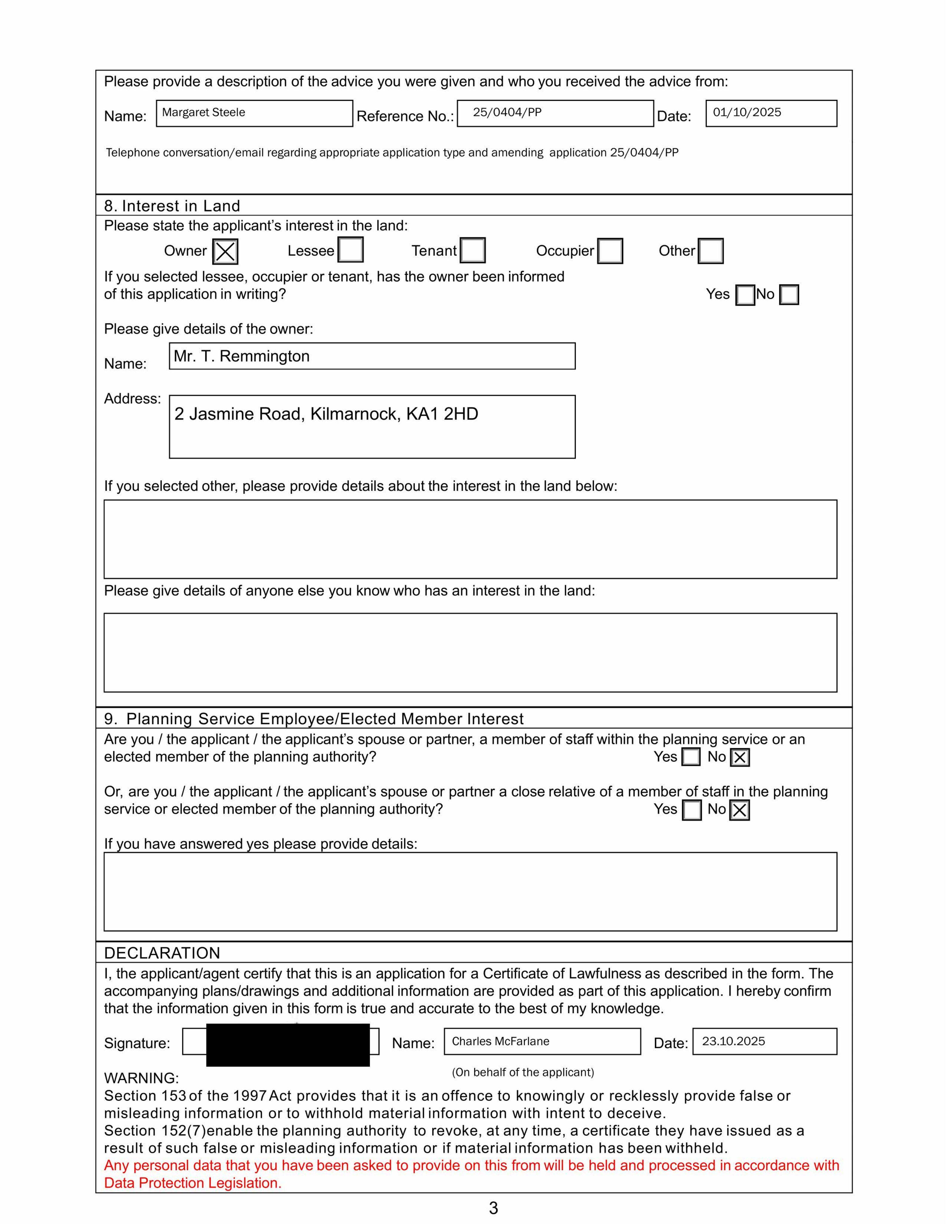 Planning document
