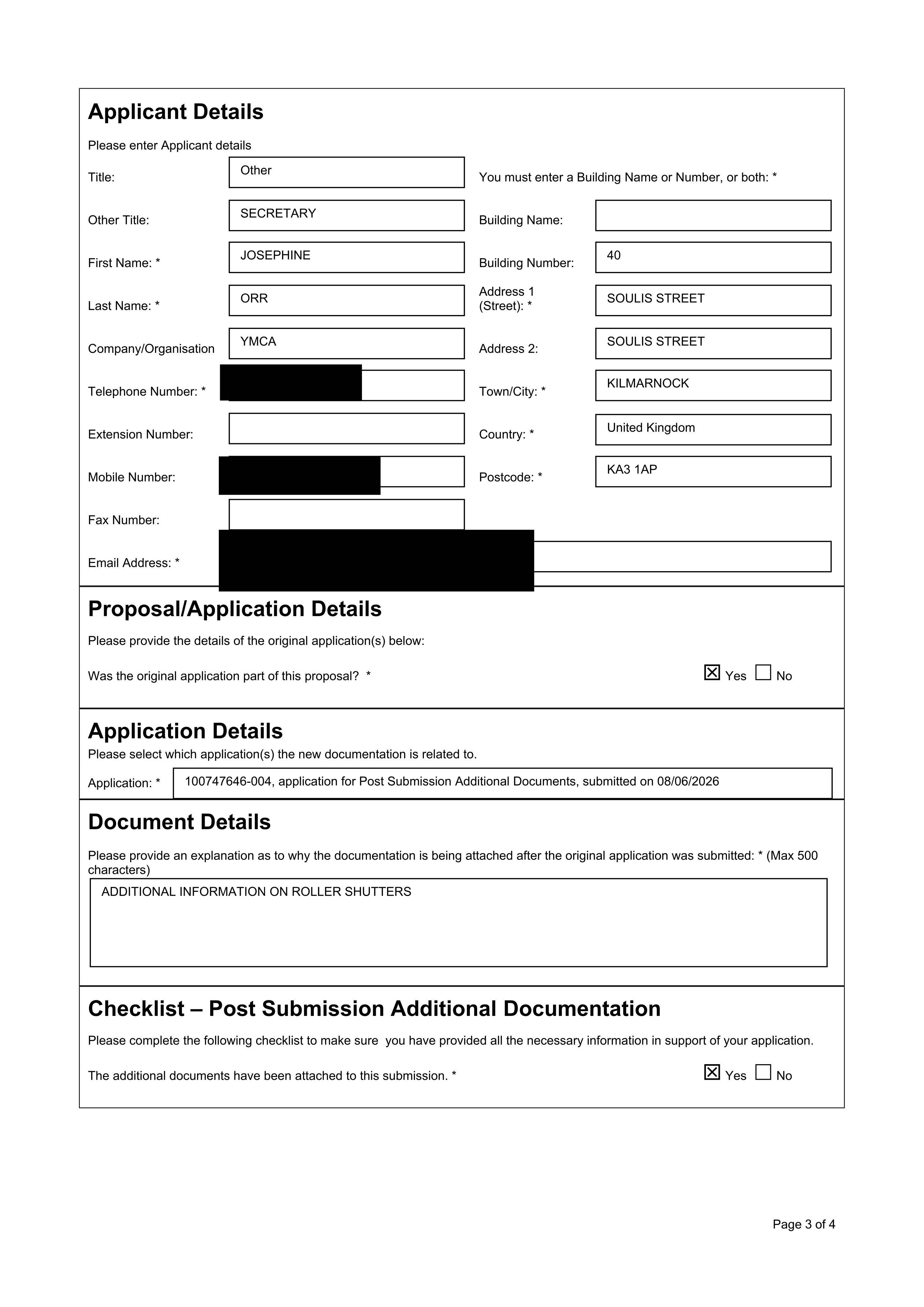 Planning document
