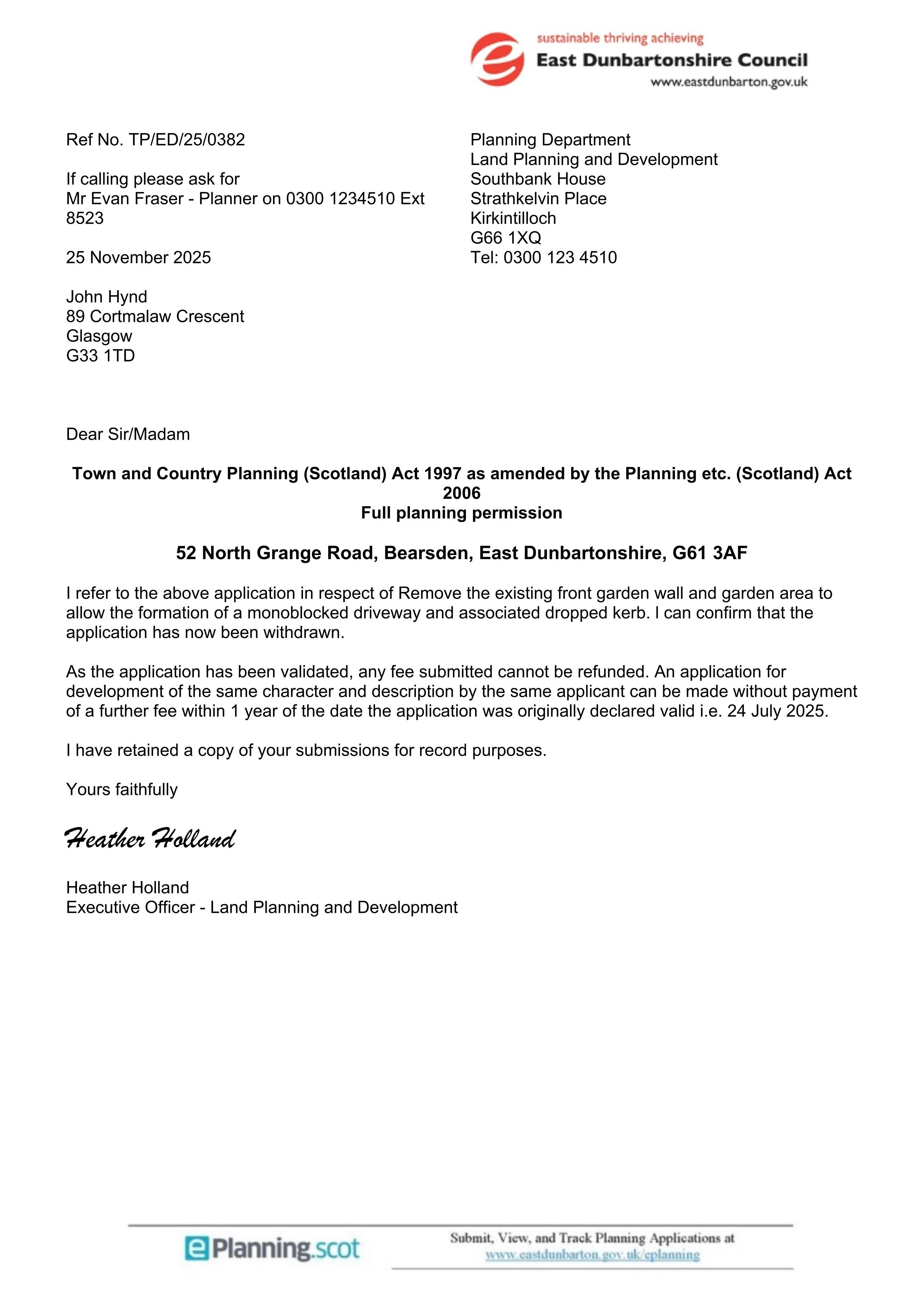 Planning document
