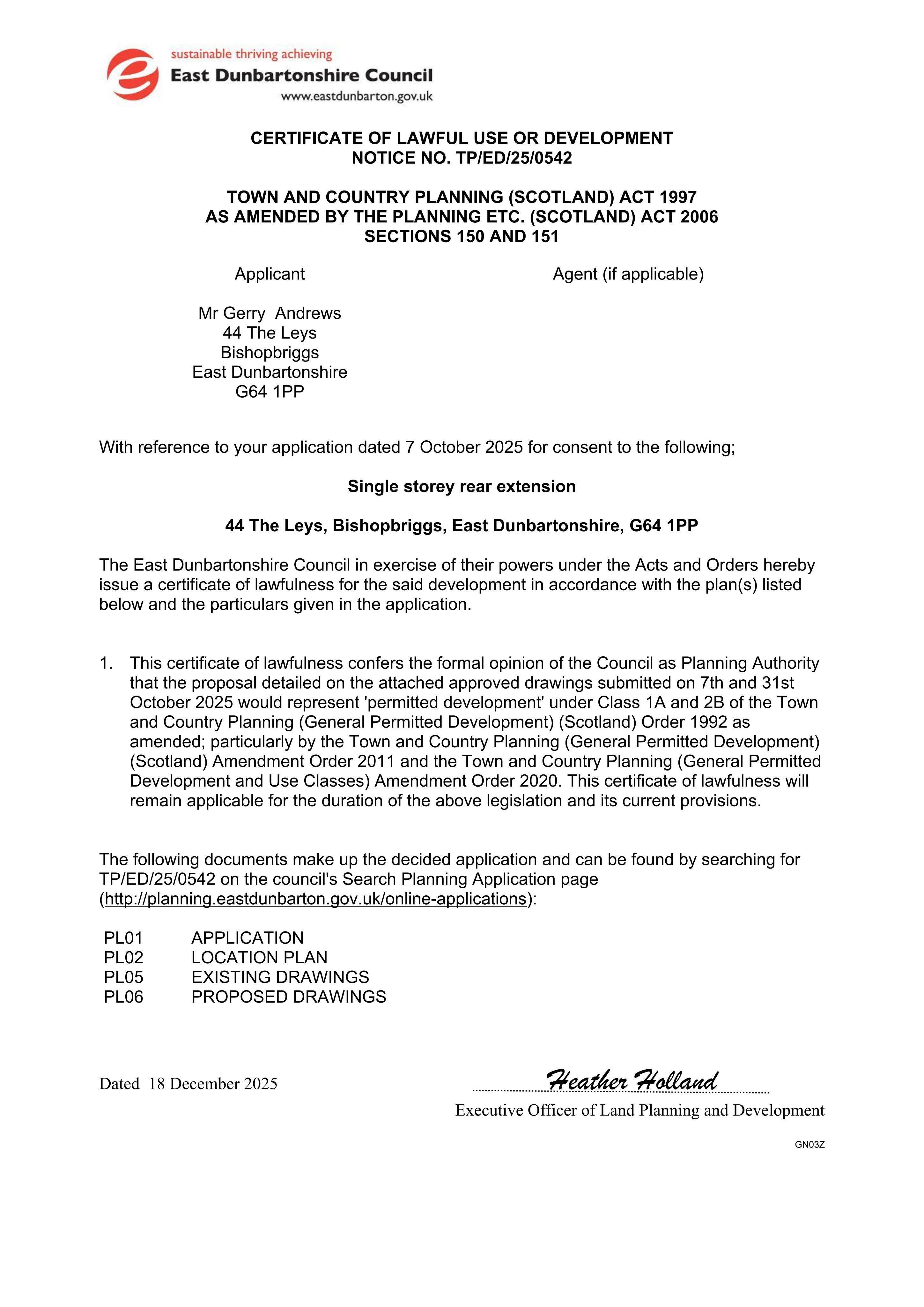 Planning document
