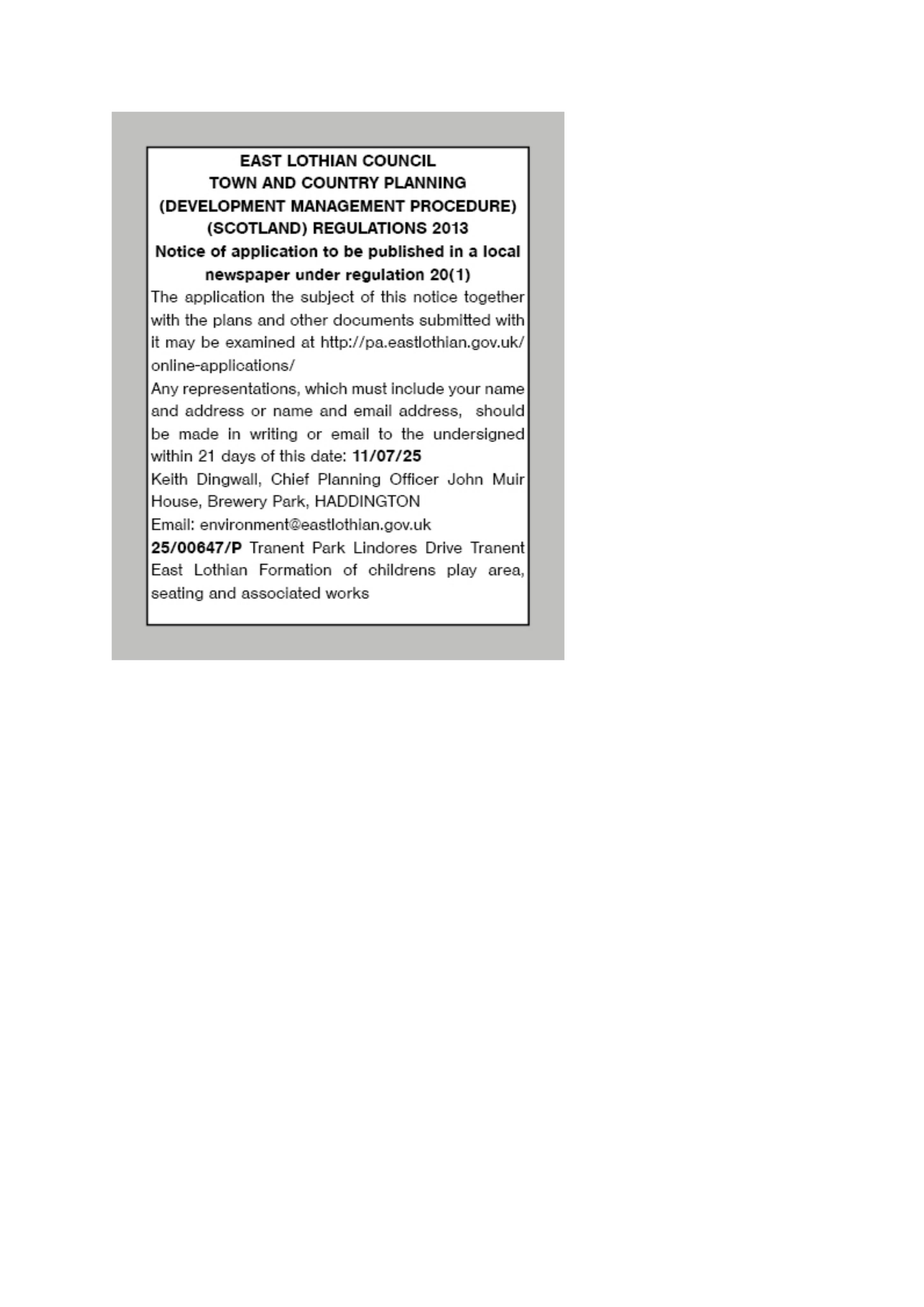 Planning document