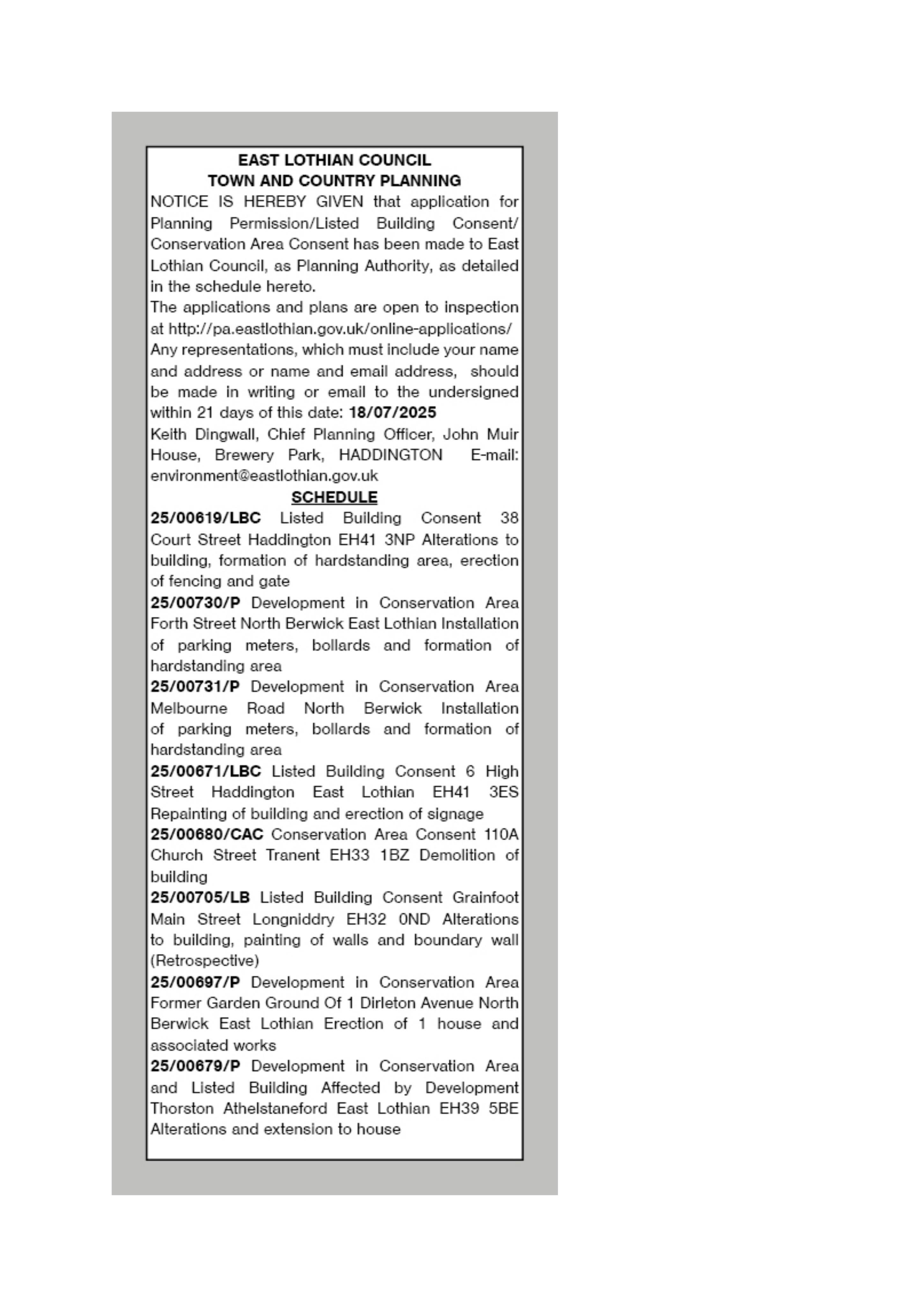 Planning document