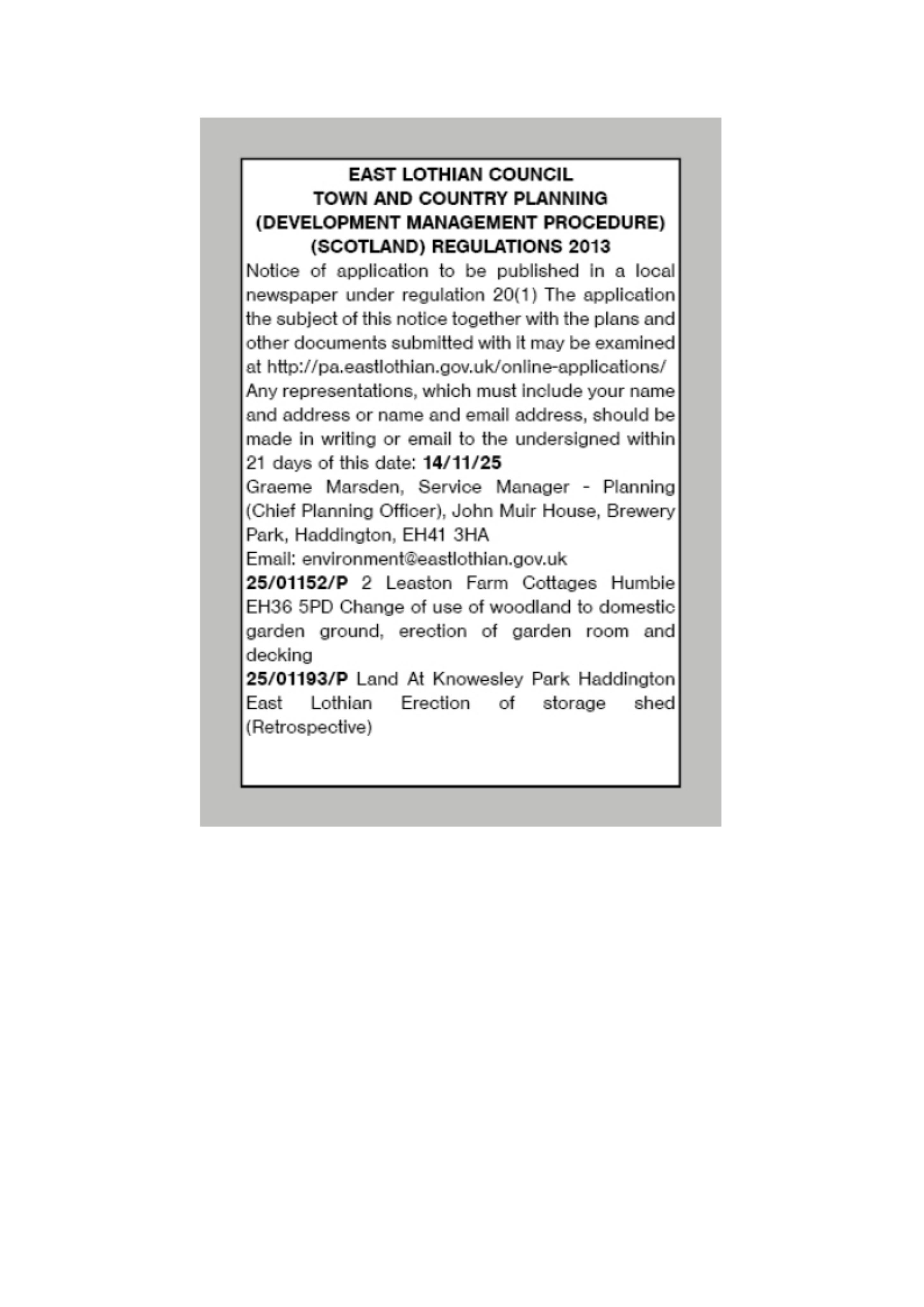 Planning document