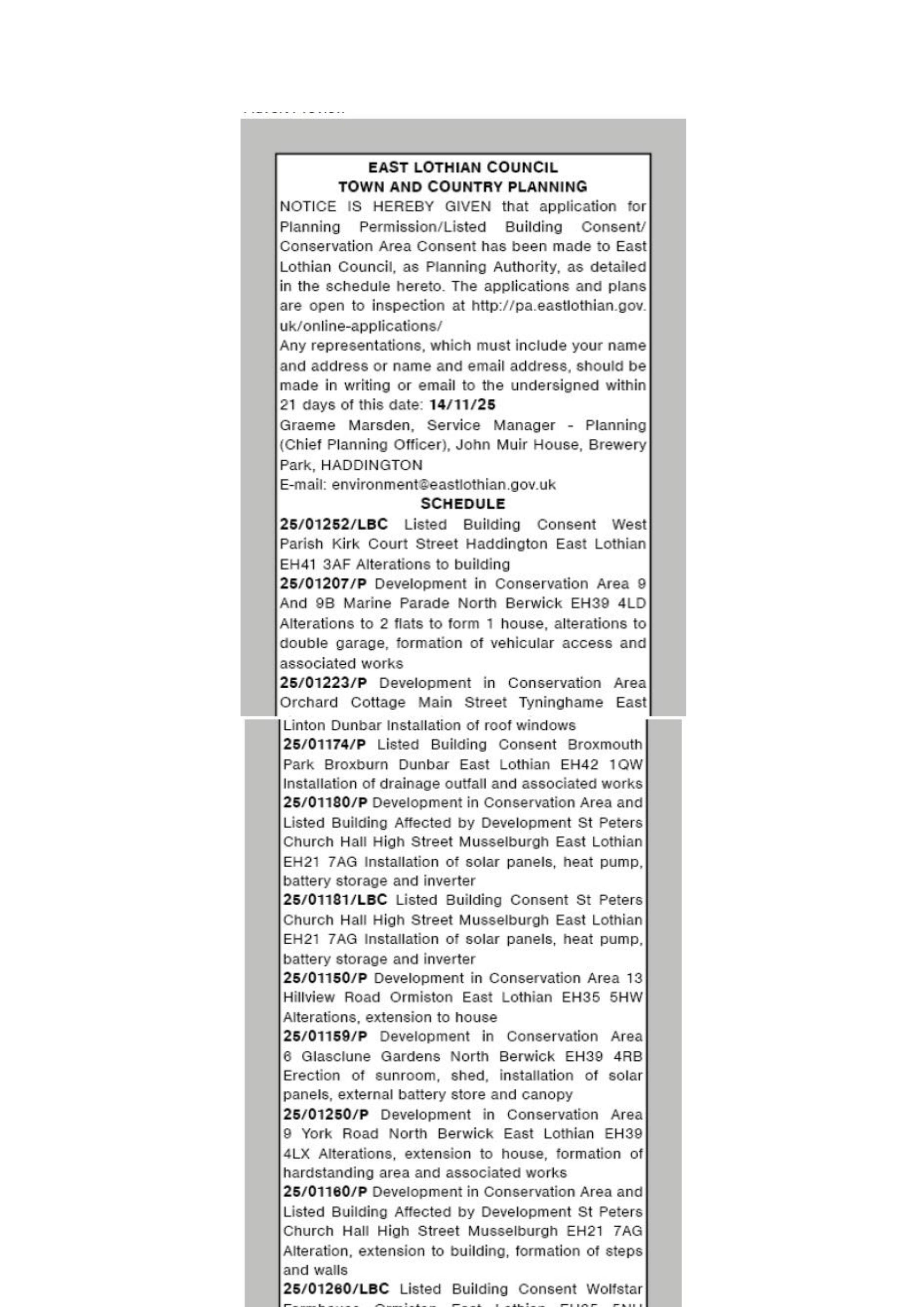 Planning document