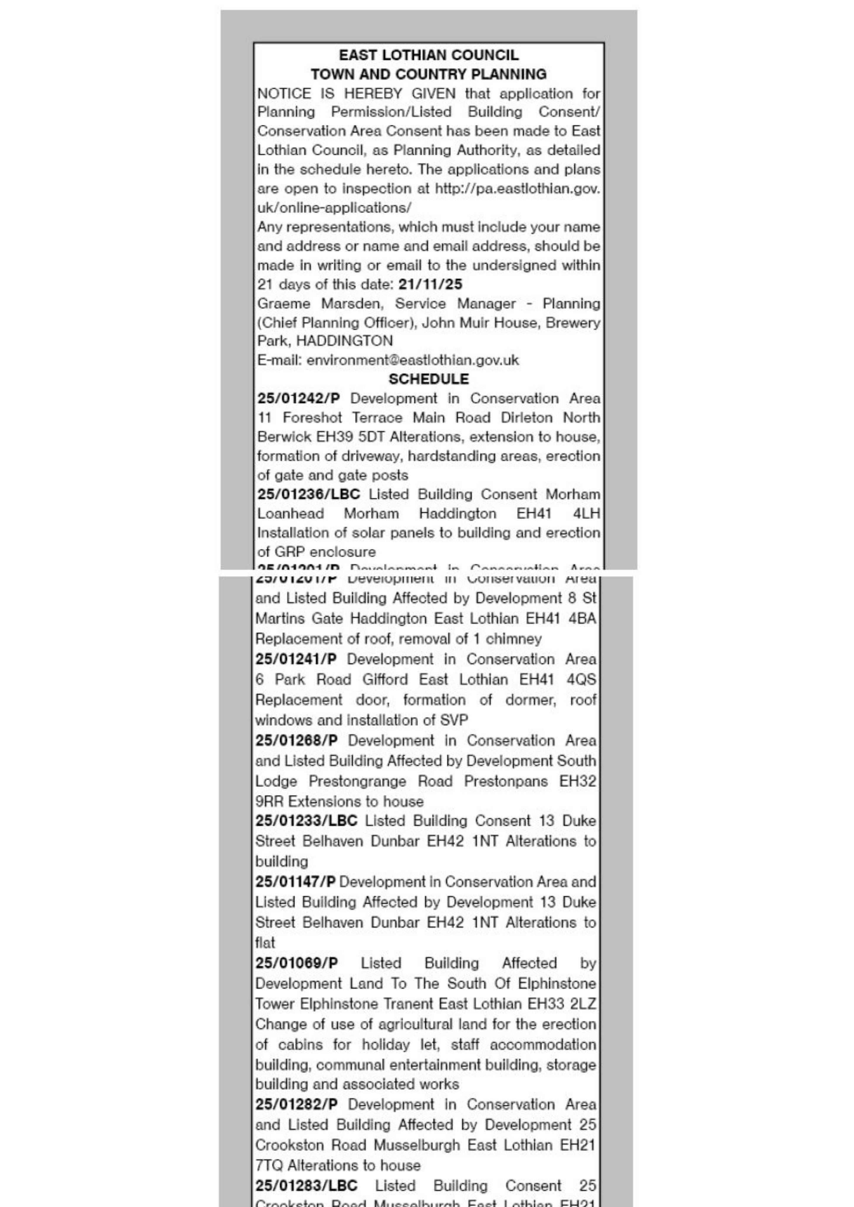 Planning document