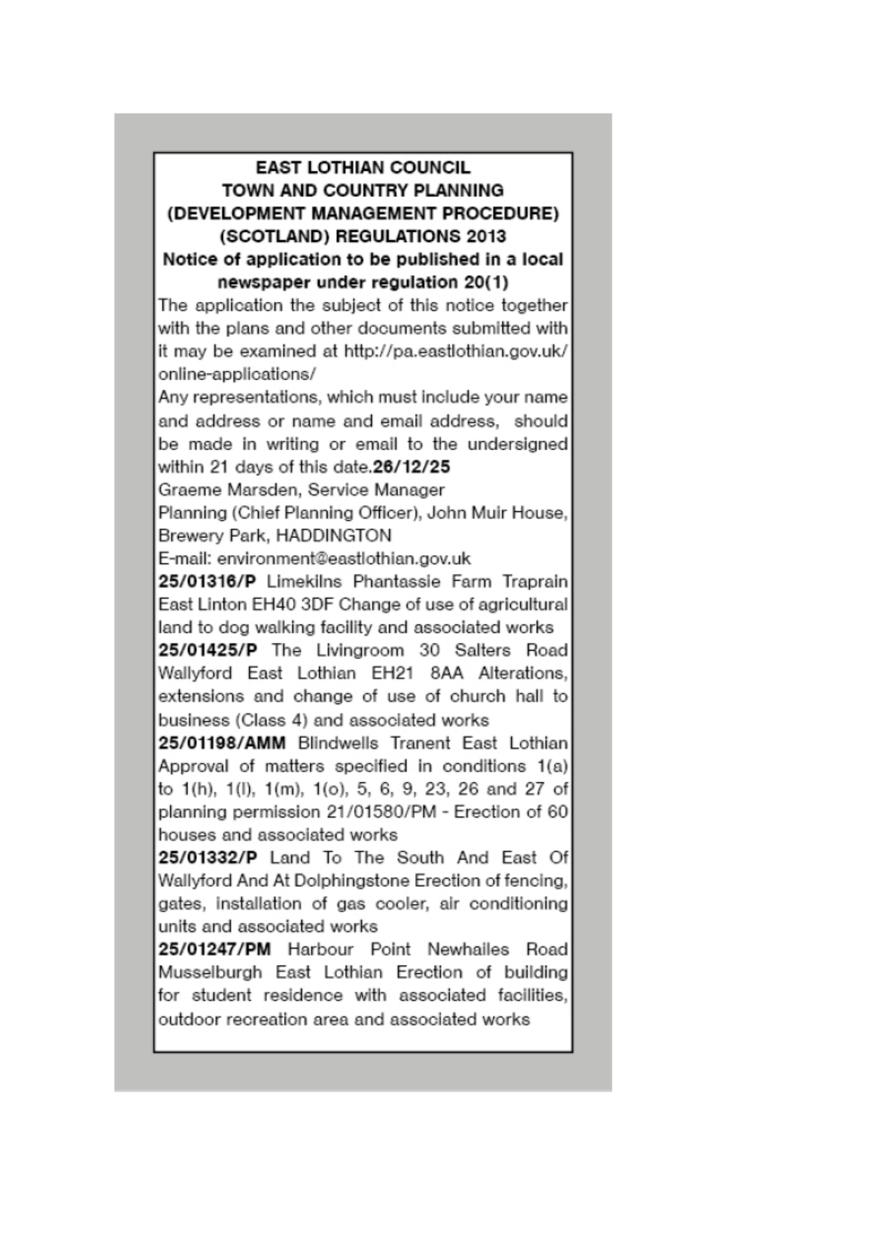 Planning document