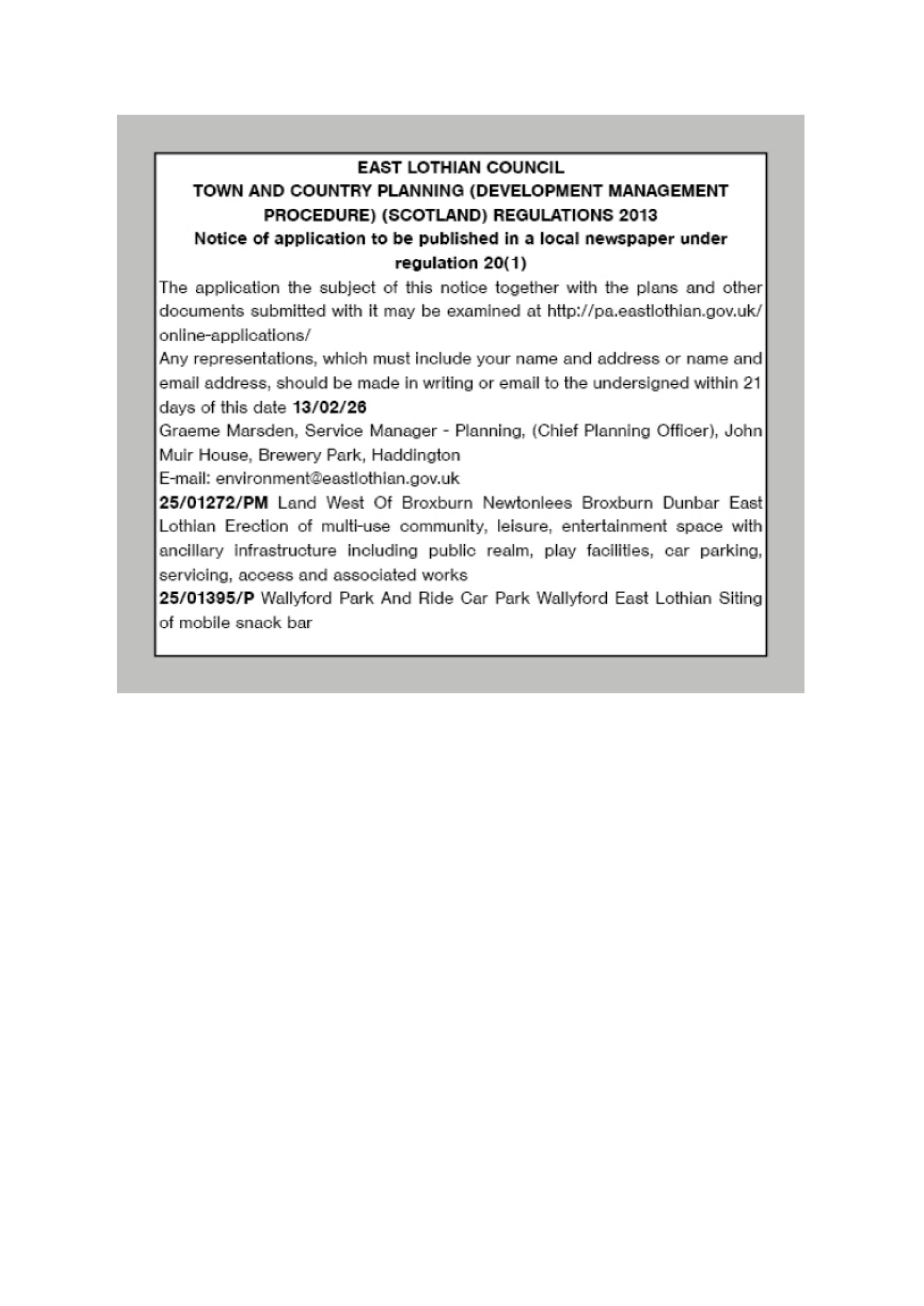 Planning document