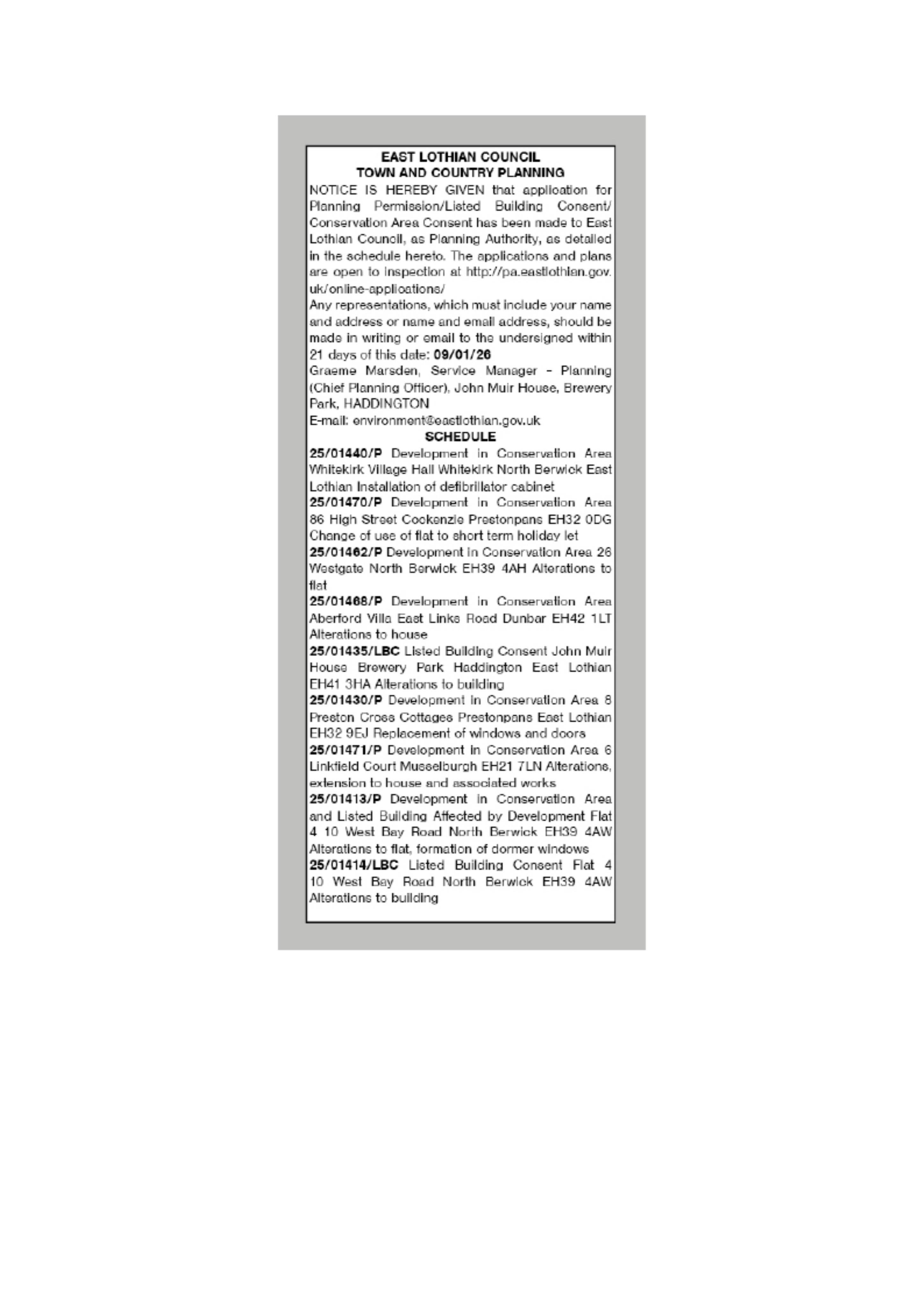 Planning document