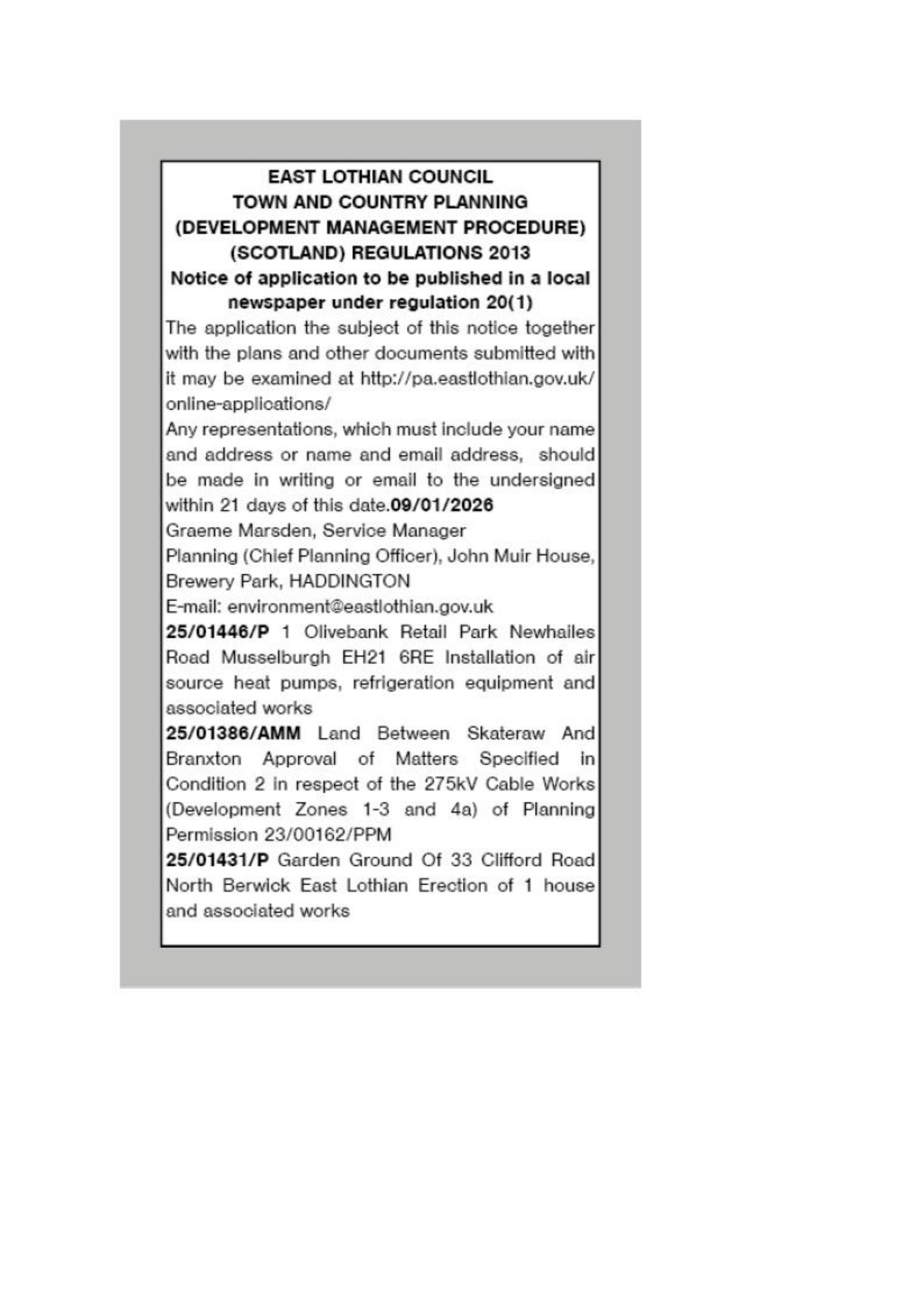Planning document