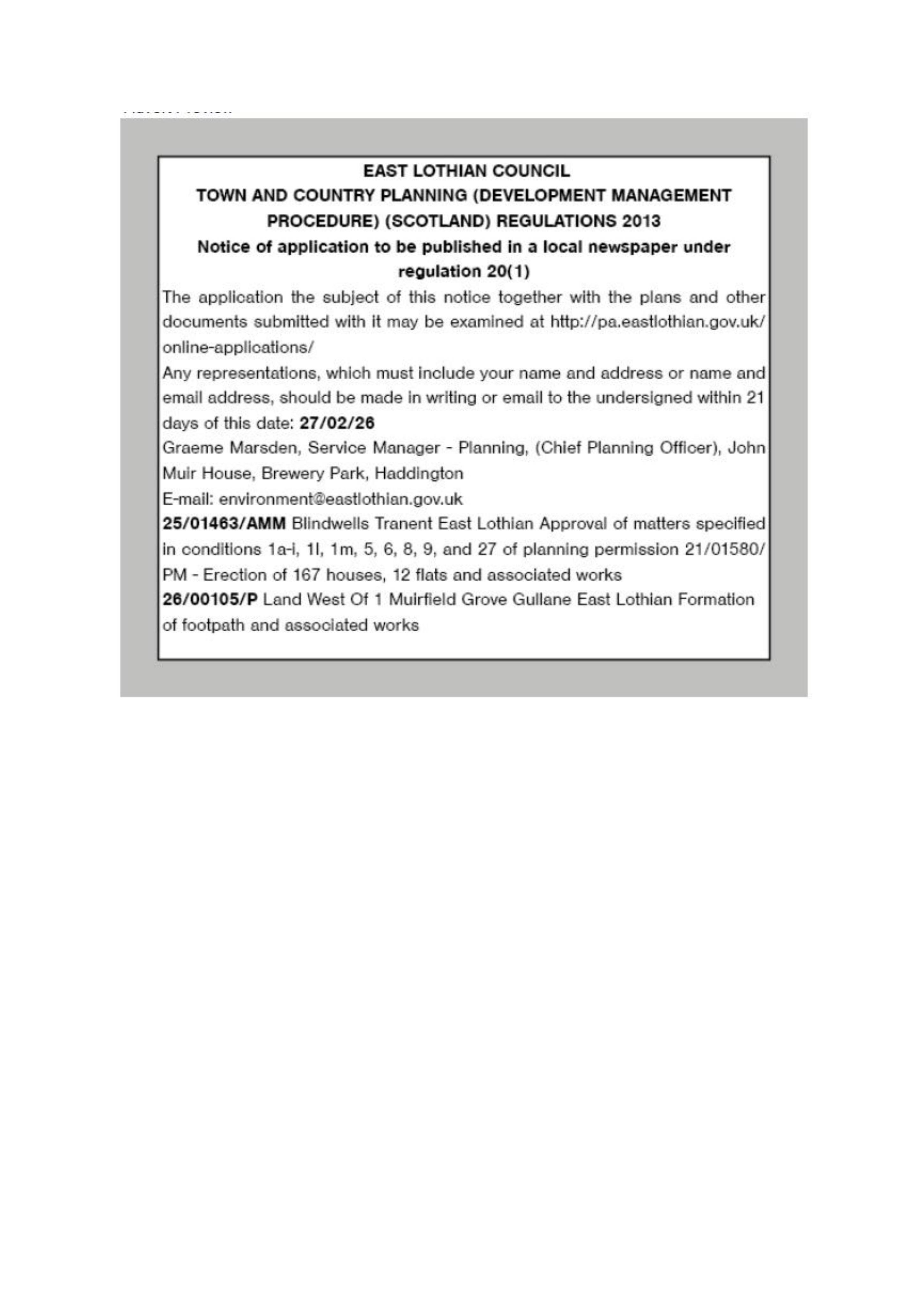 Planning document