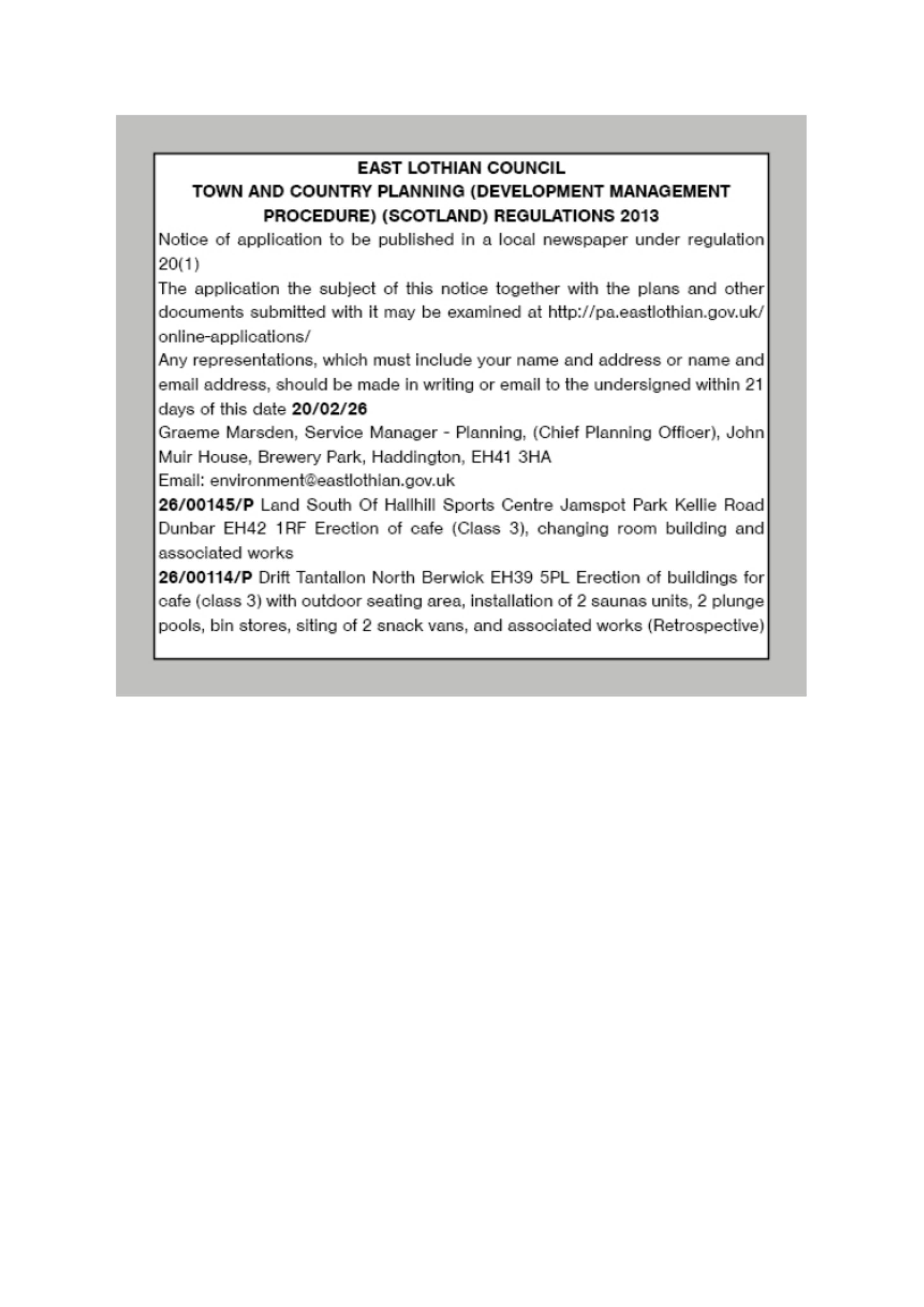 Planning document