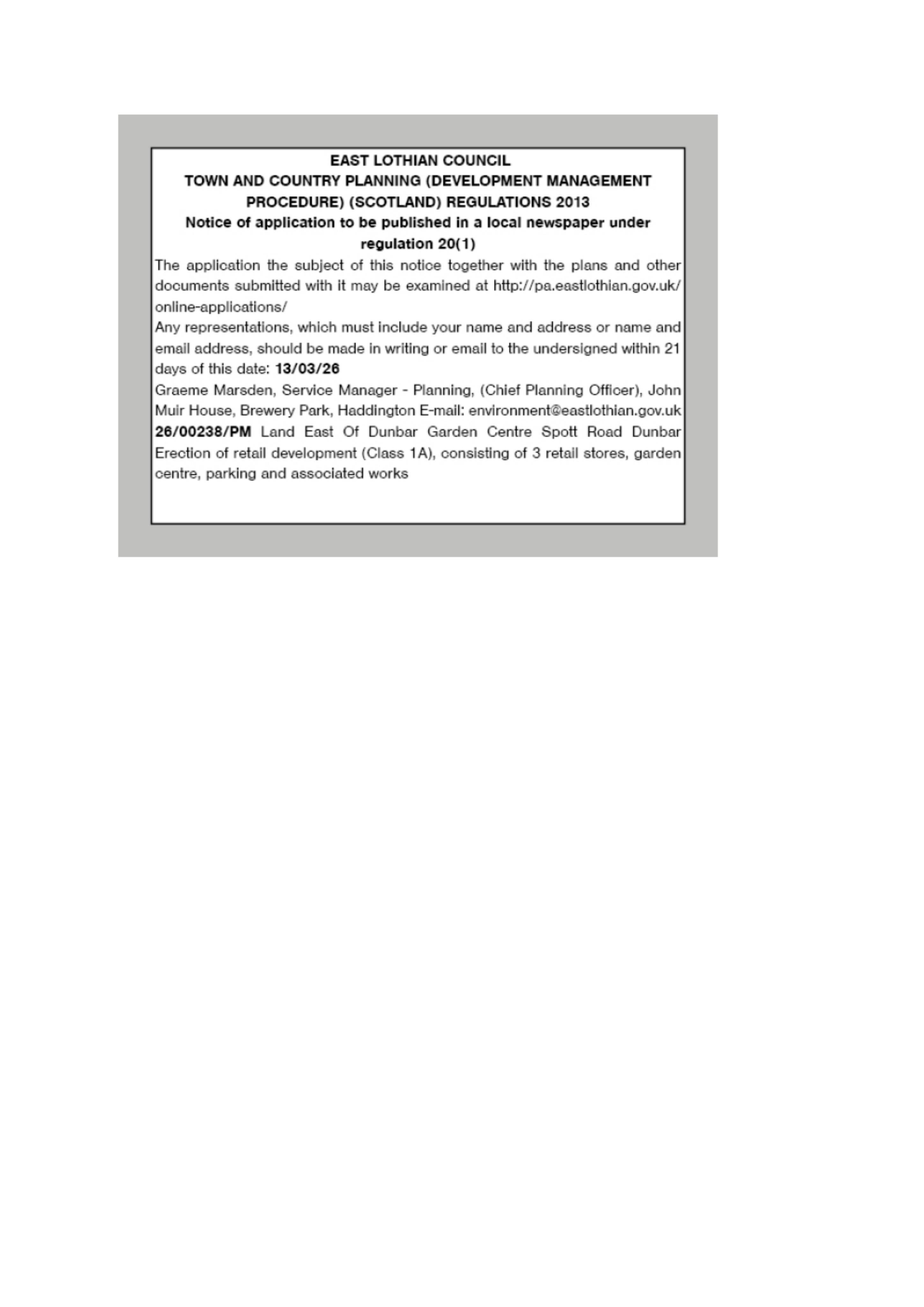 Planning document