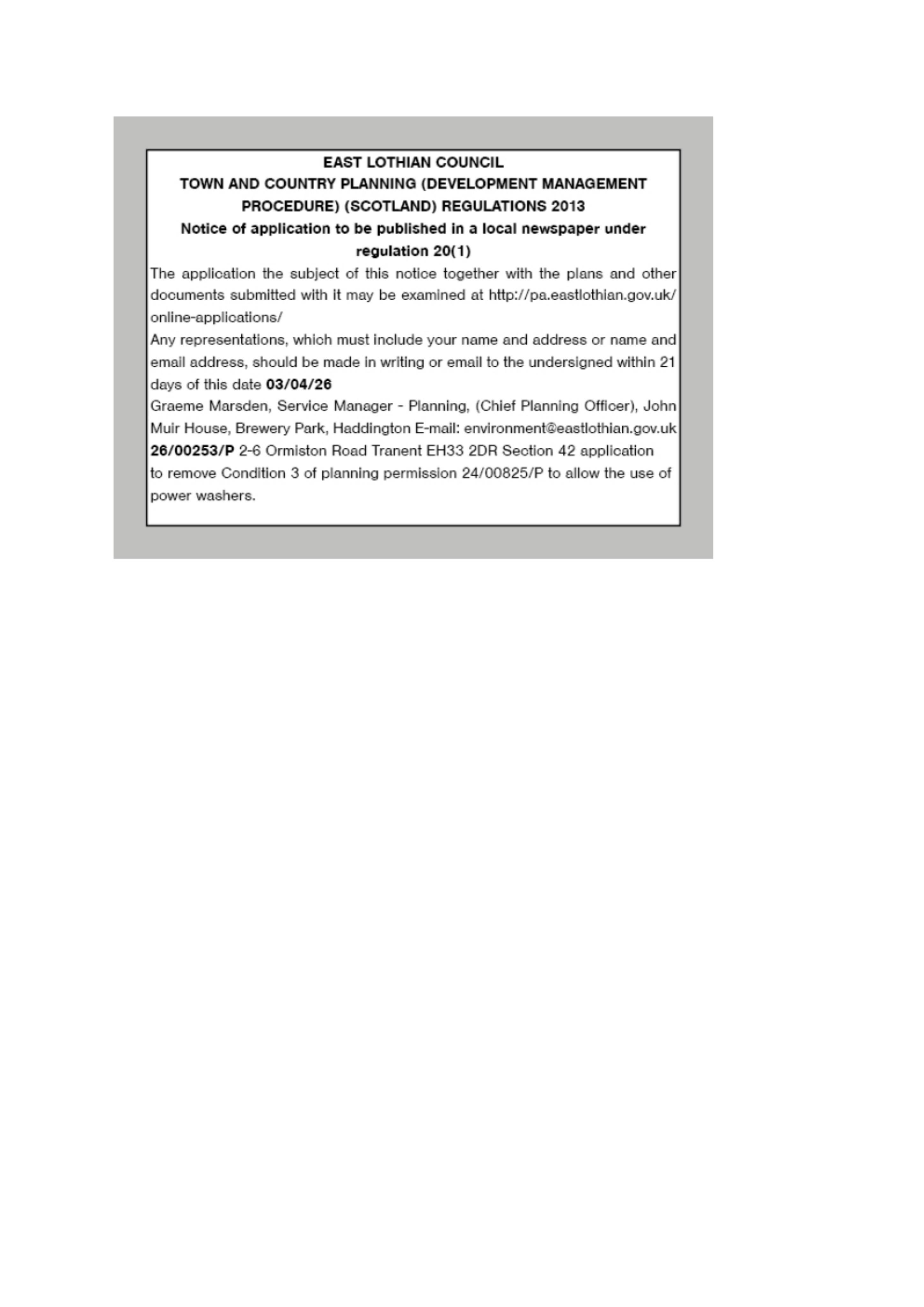 Planning document