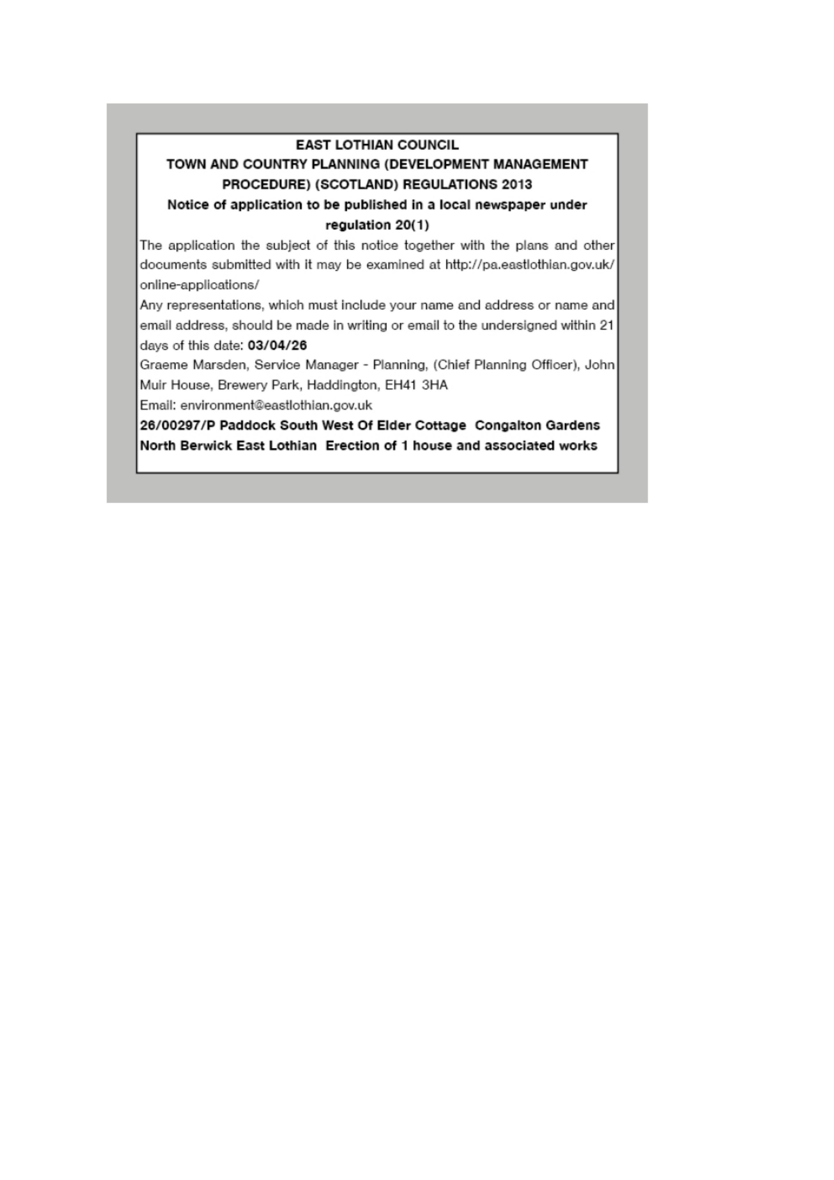 Planning document