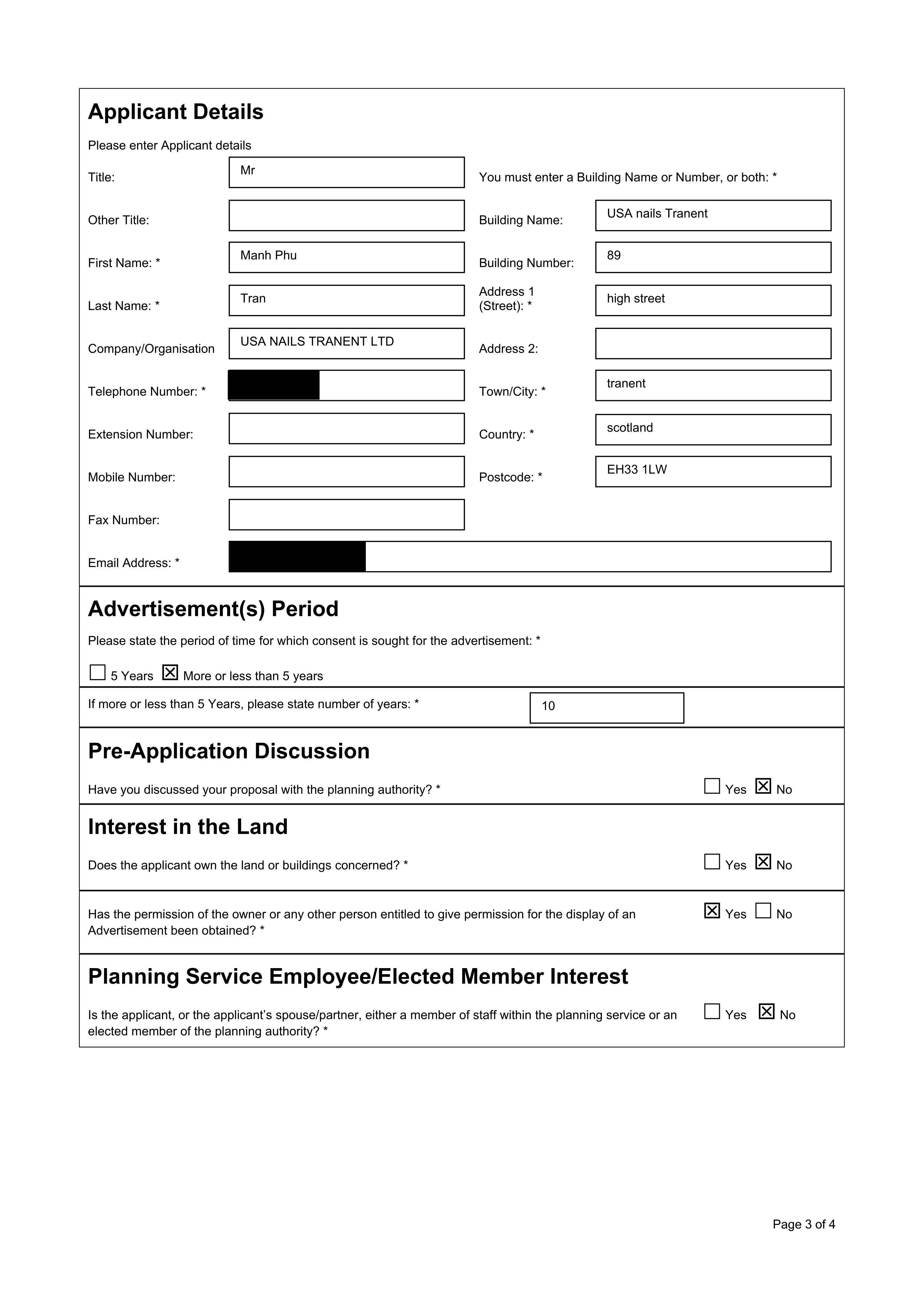 Planning document