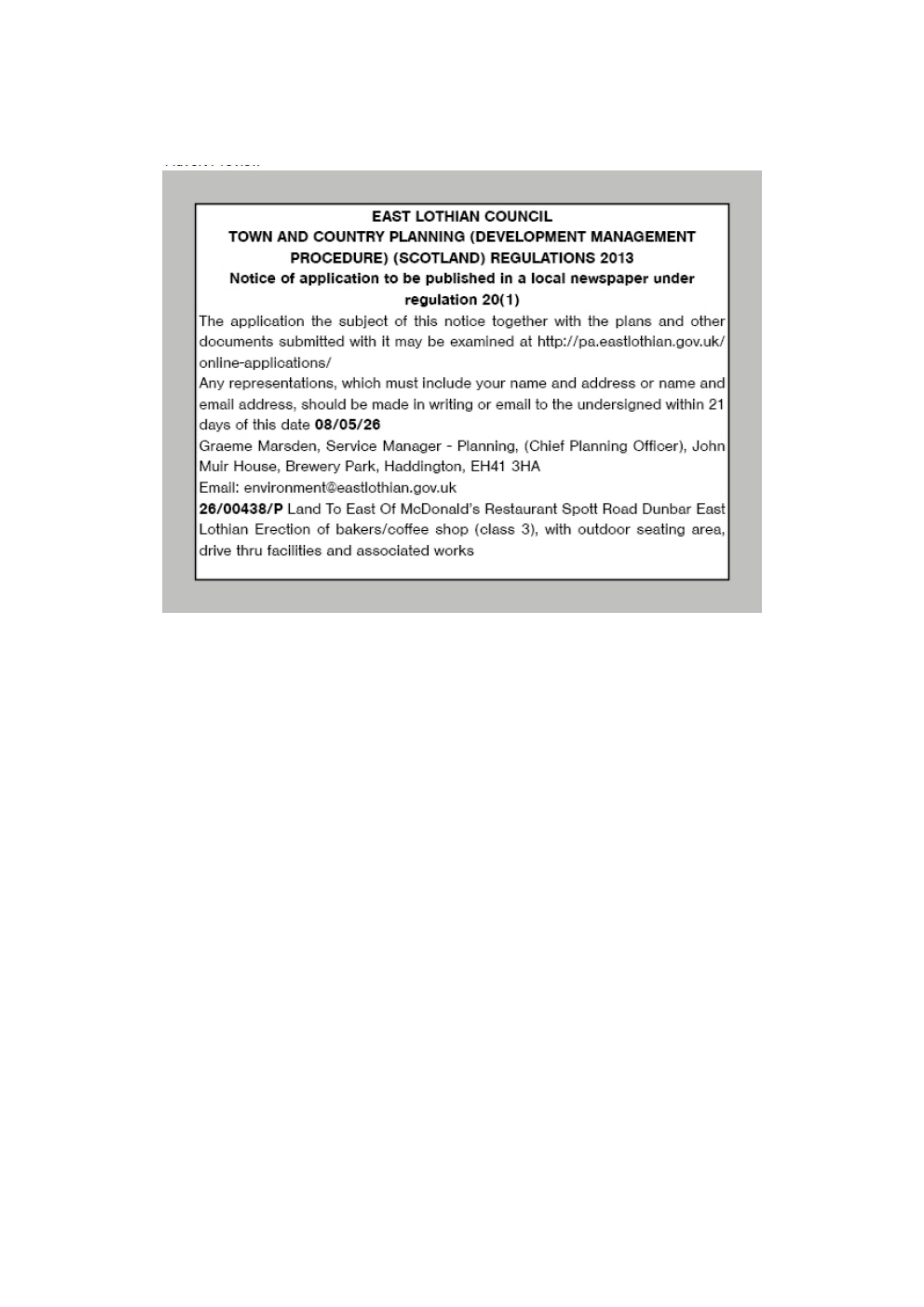 Planning document