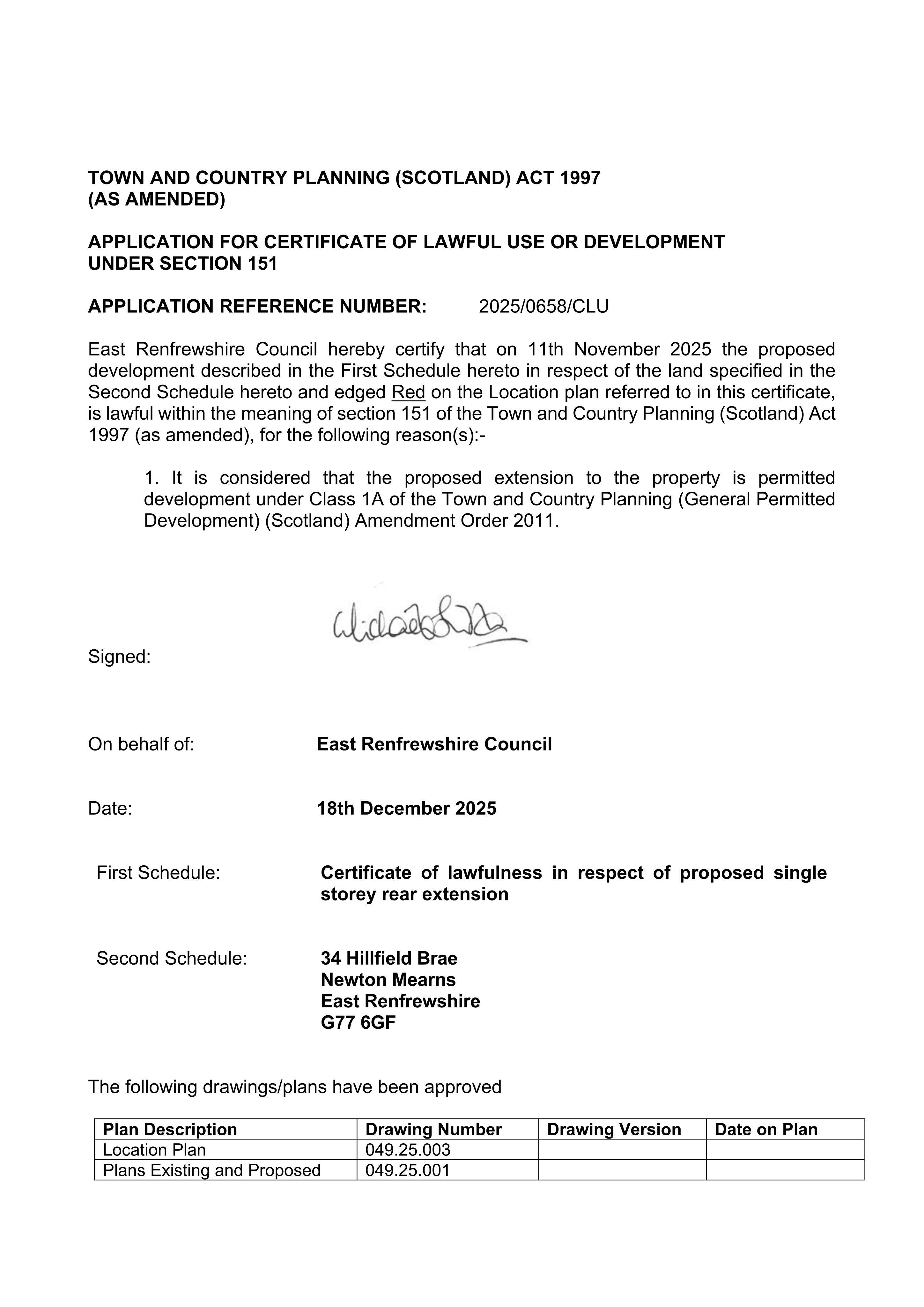 Planning document