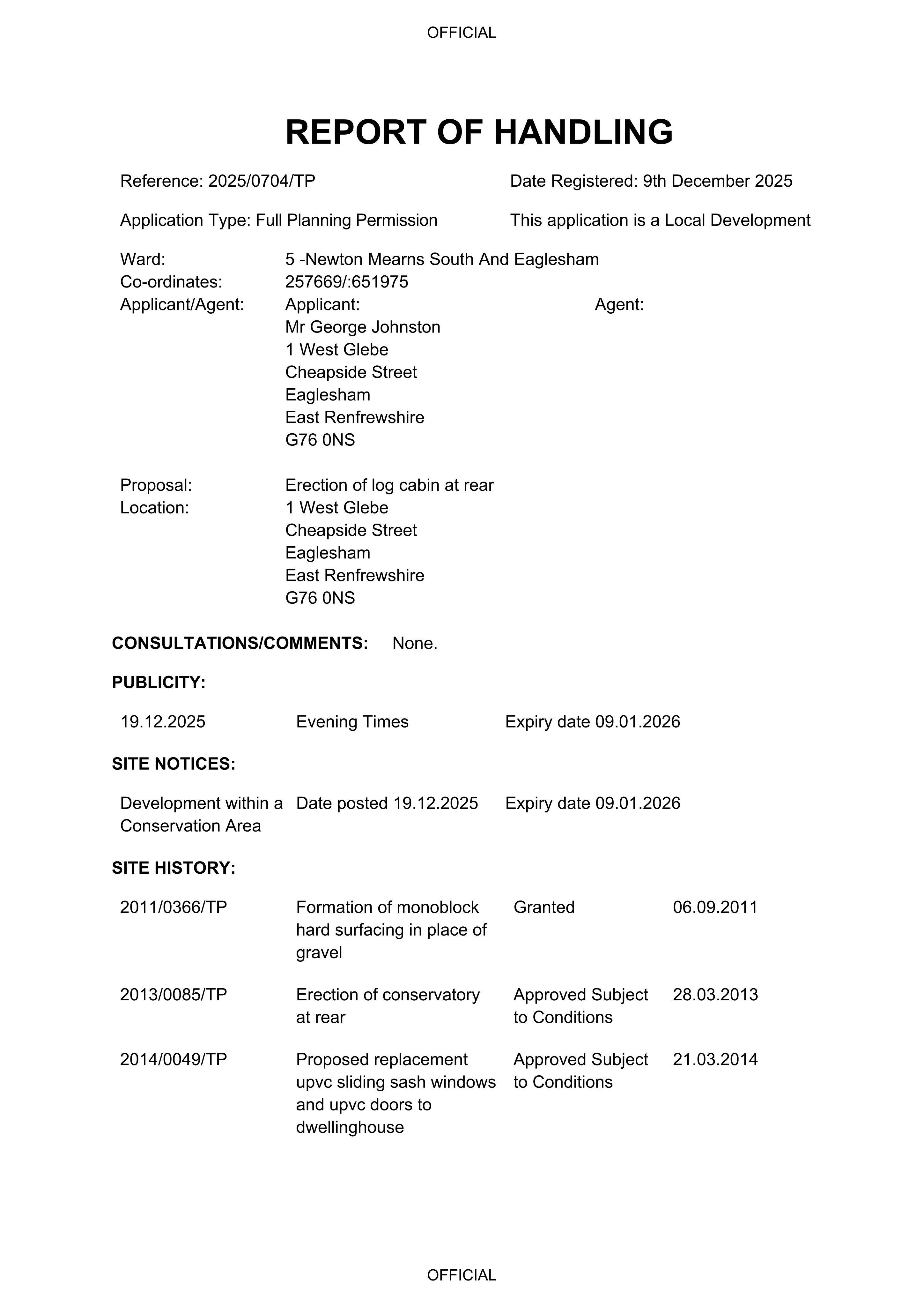 Planning document