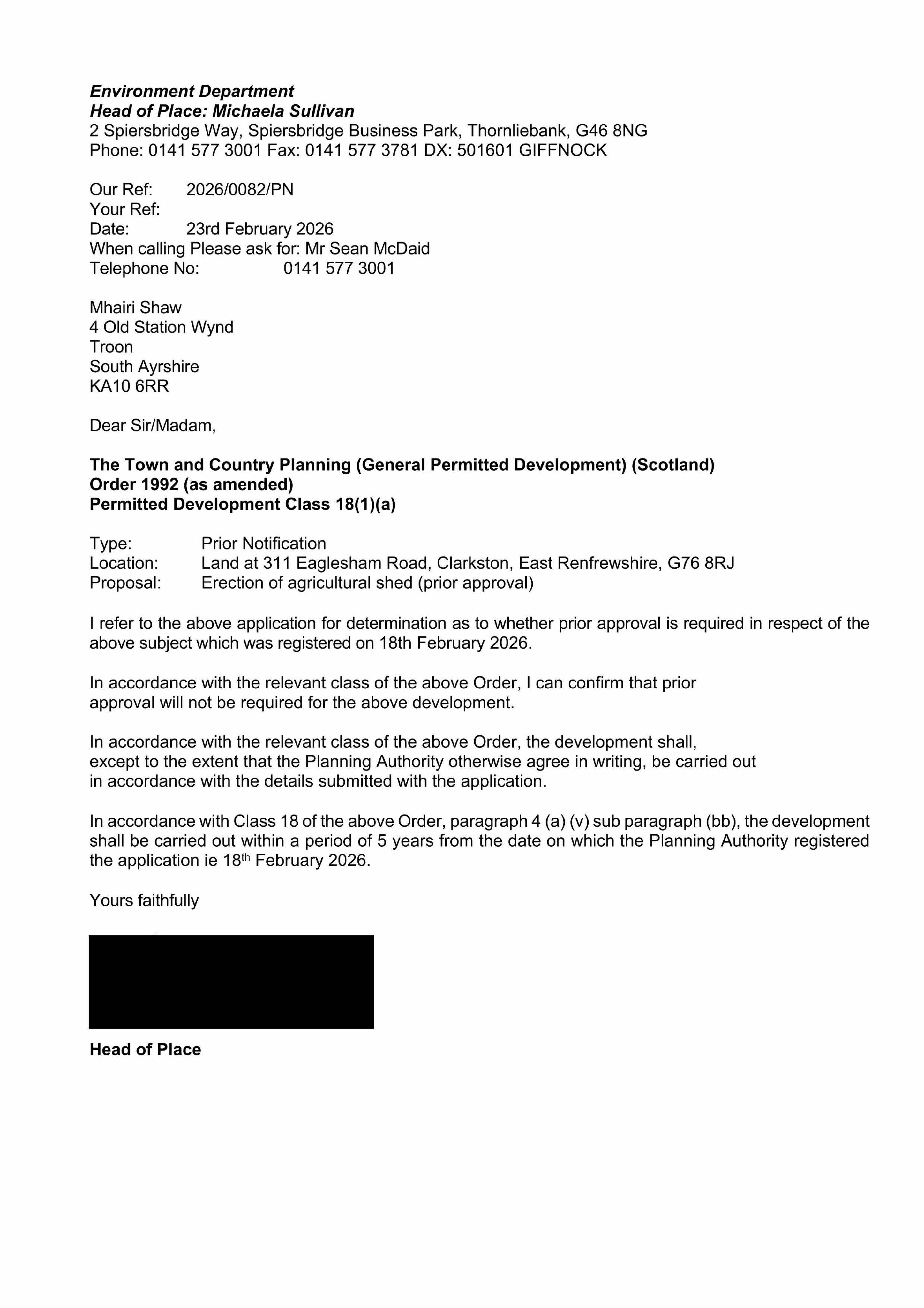 Planning document