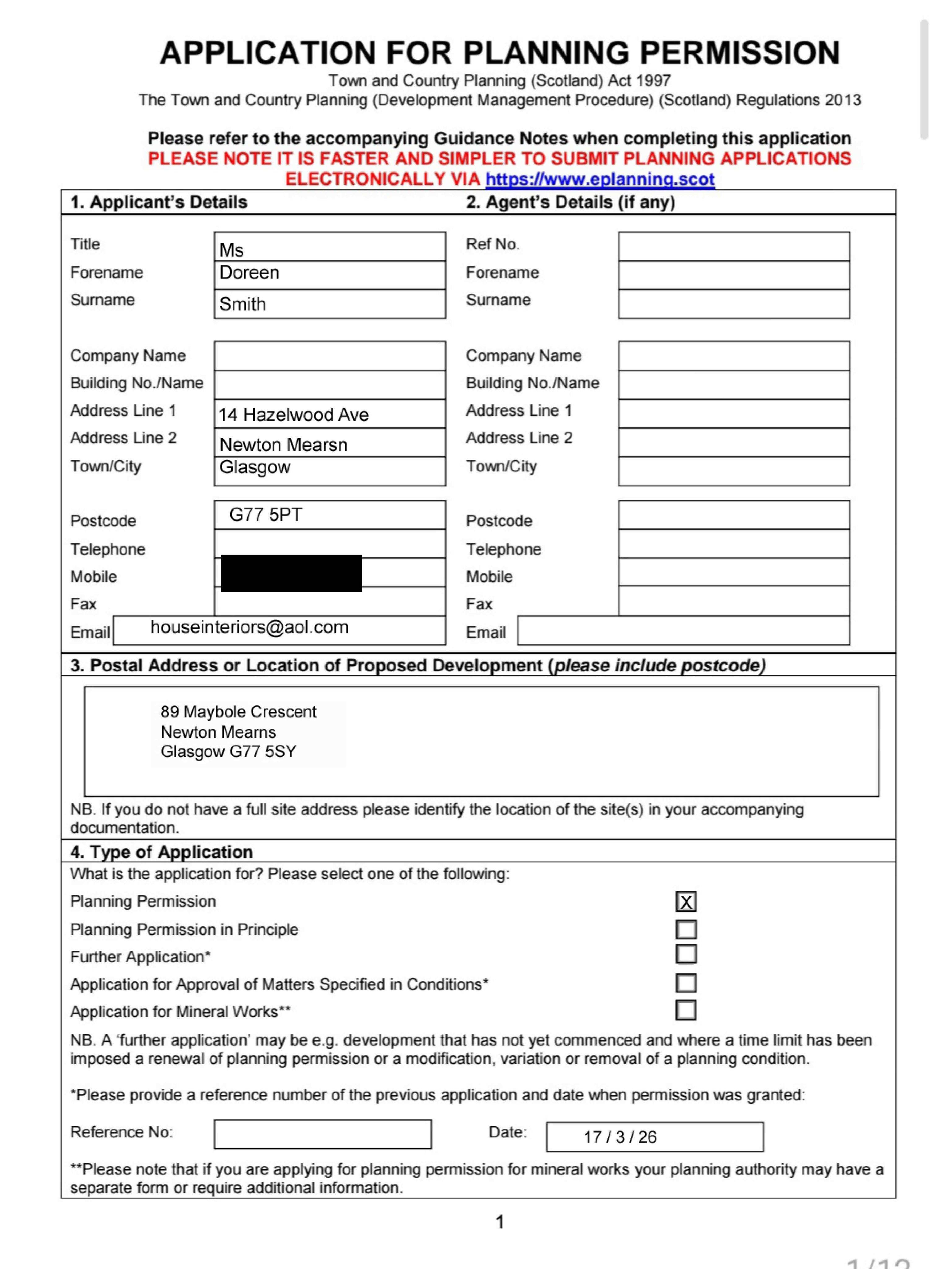 Planning document