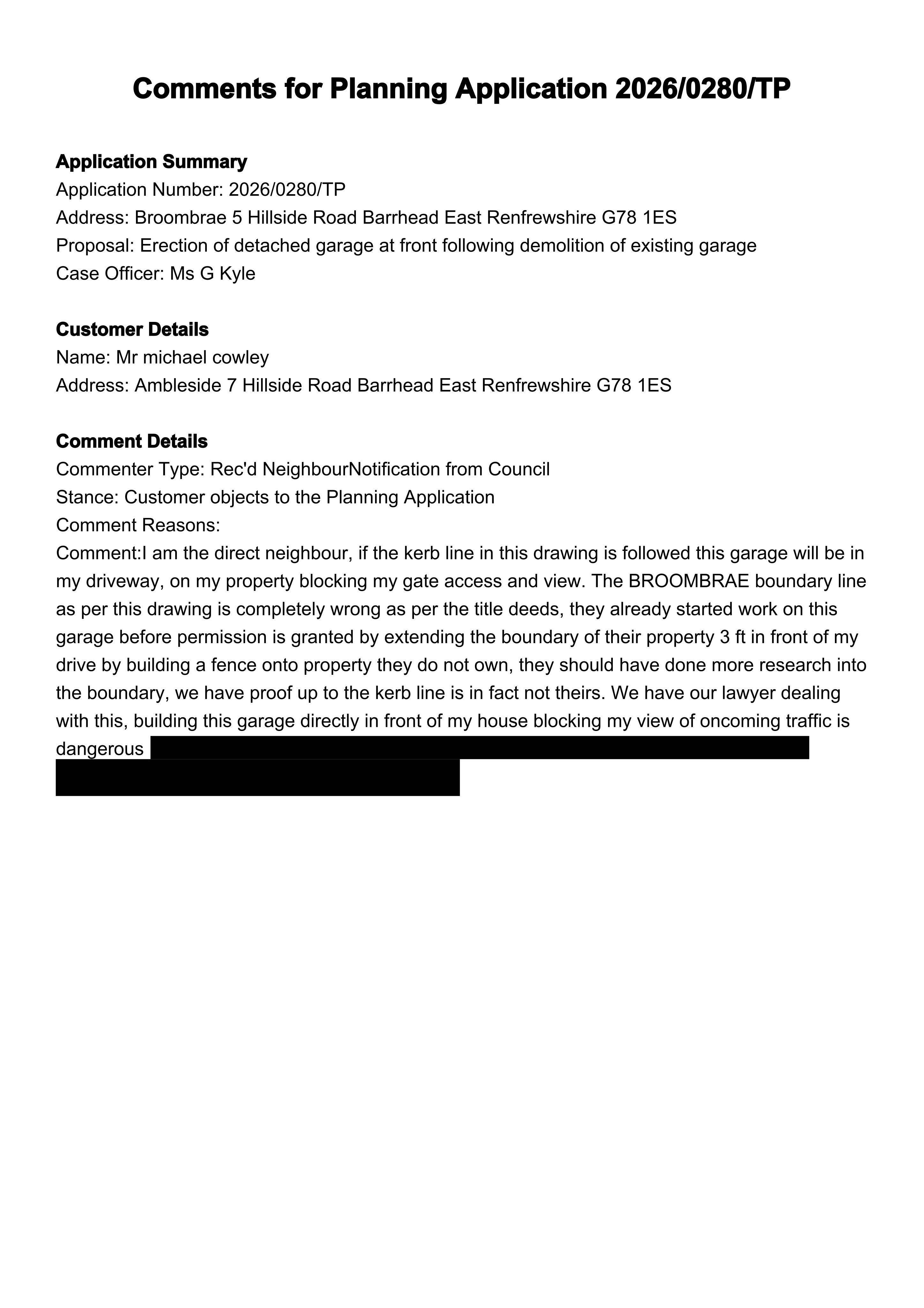 Planning document