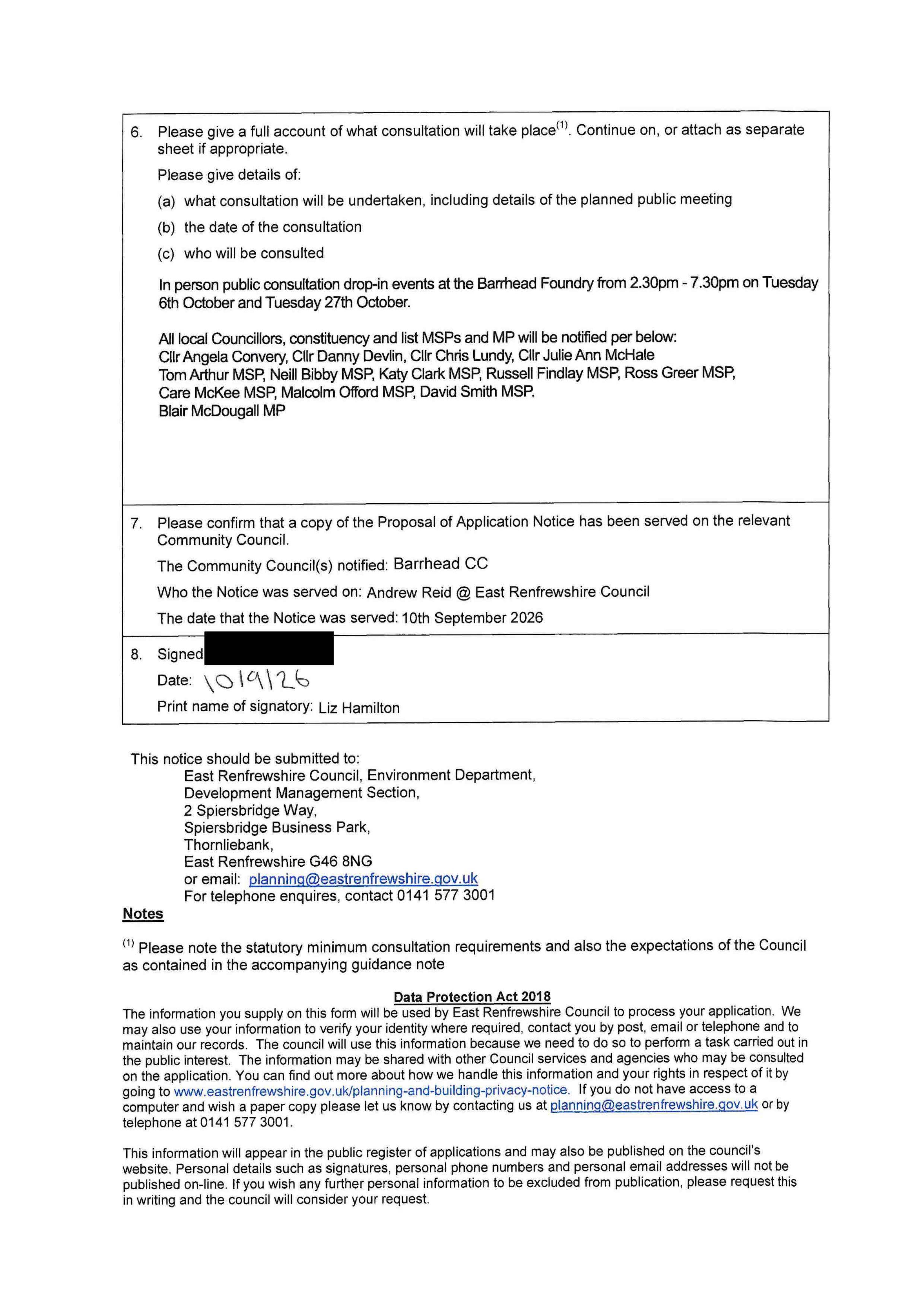 Planning document