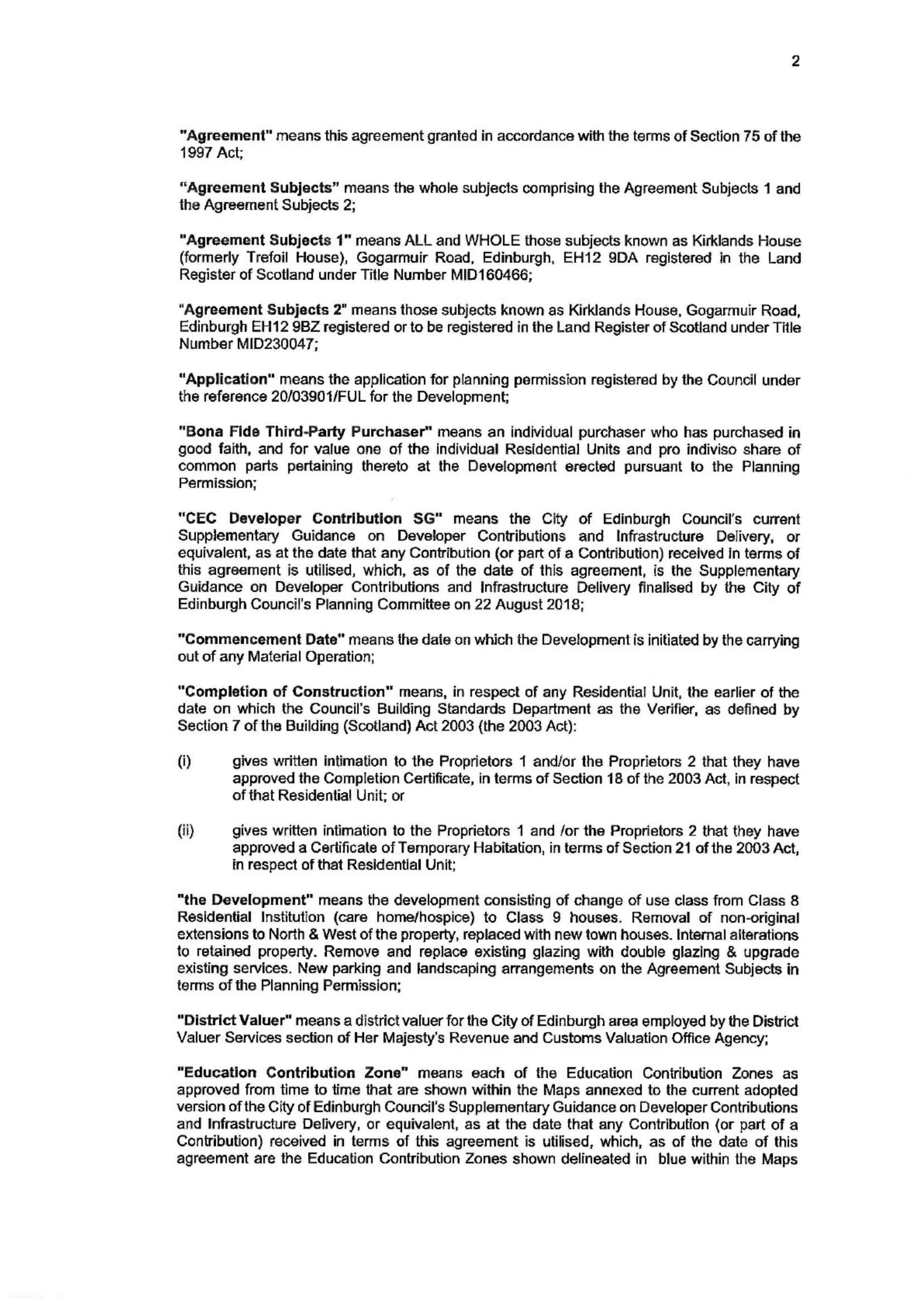 Planning document