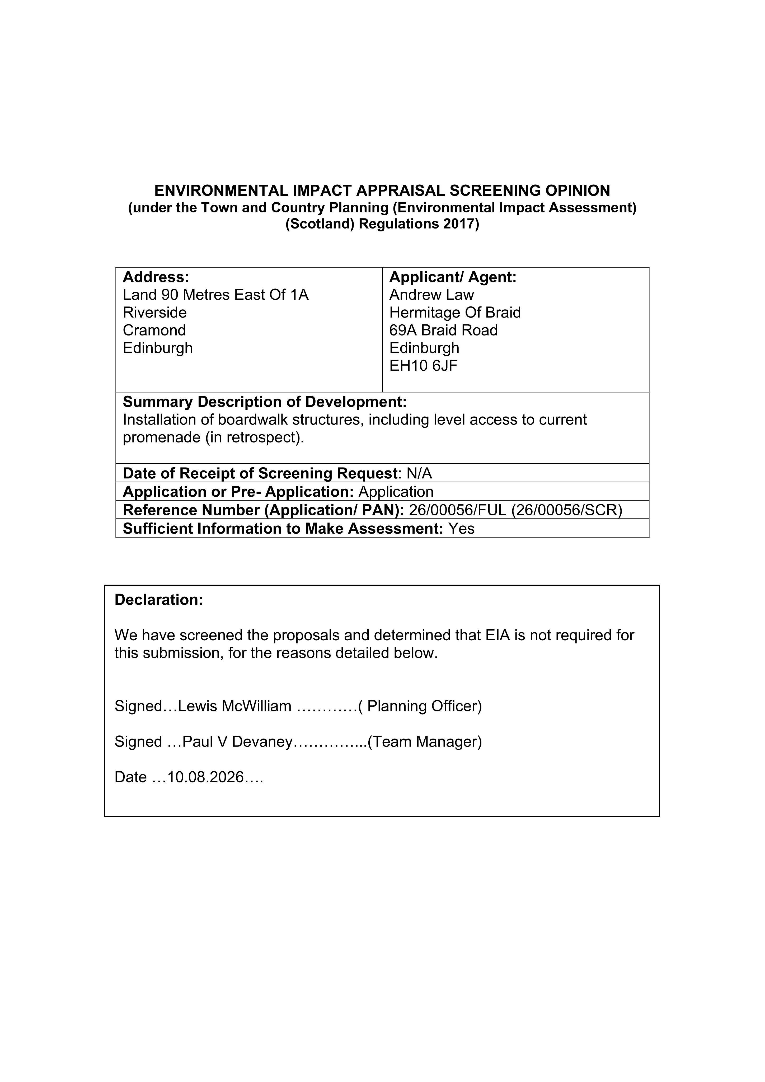 Planning document