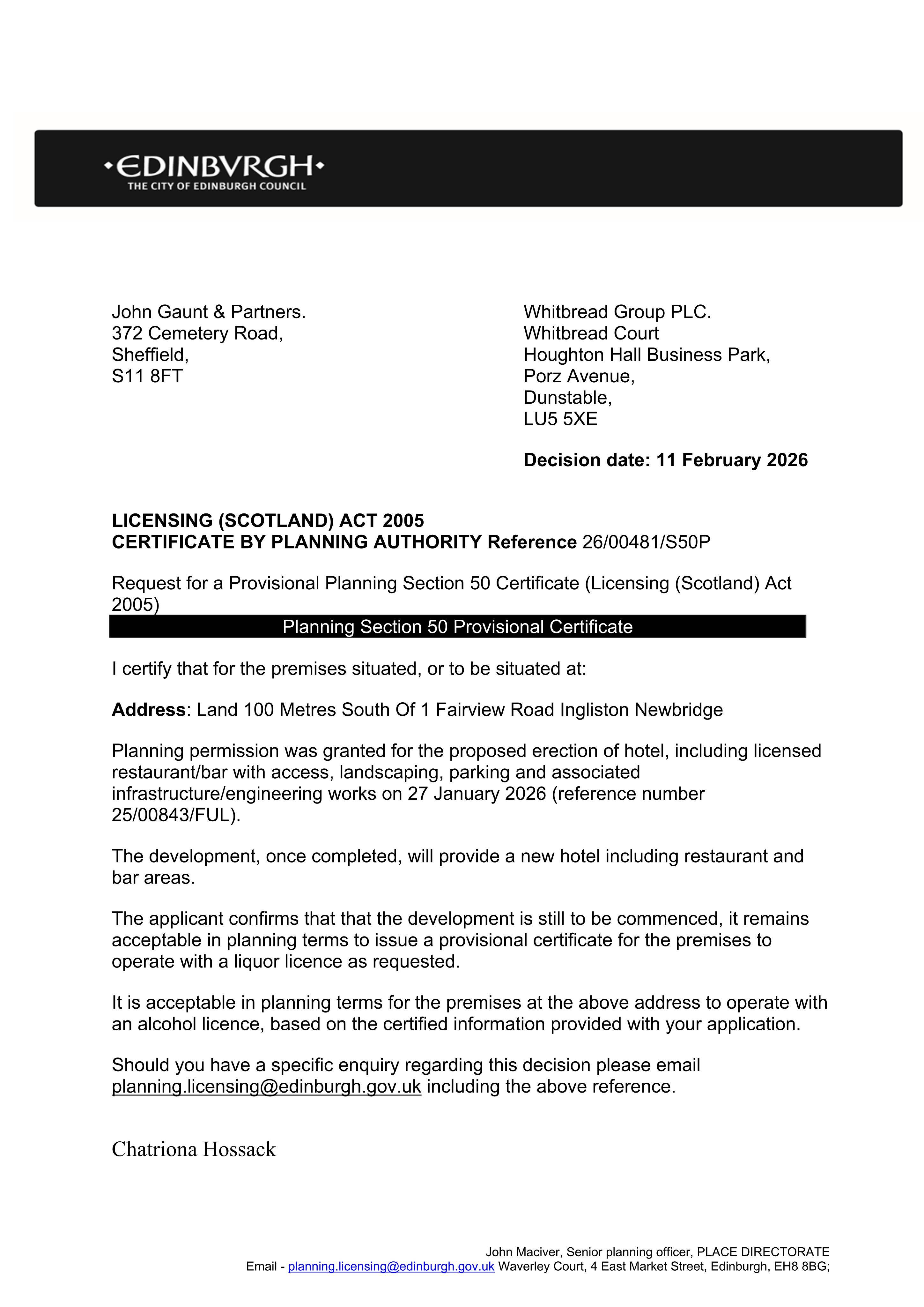Planning document