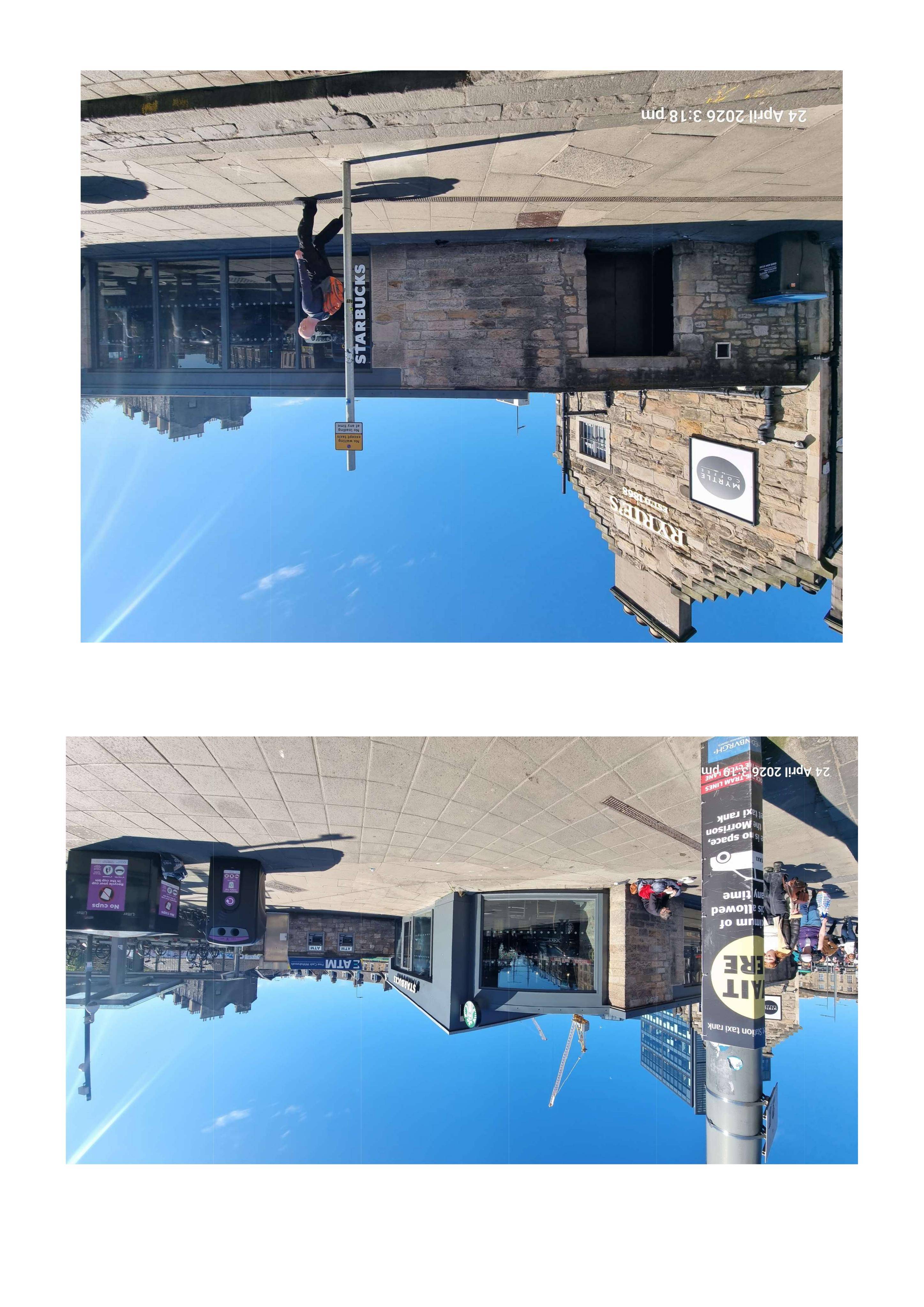 Planning document preview for application 26/01880/ADV, at 1A Haymarket Edinburgh EH12 5EY, showing CURRENT PHOTOS, page 1