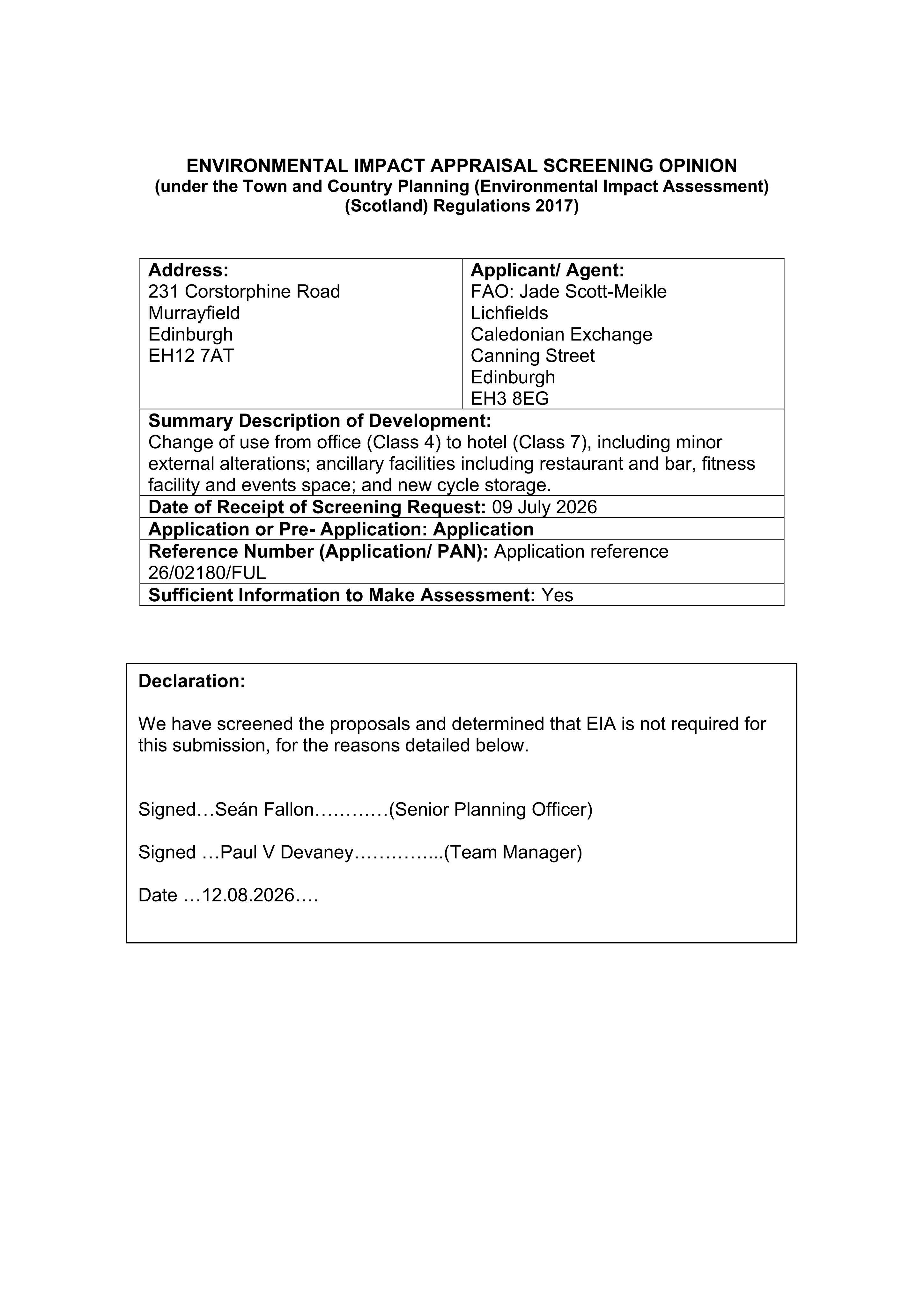 Planning document