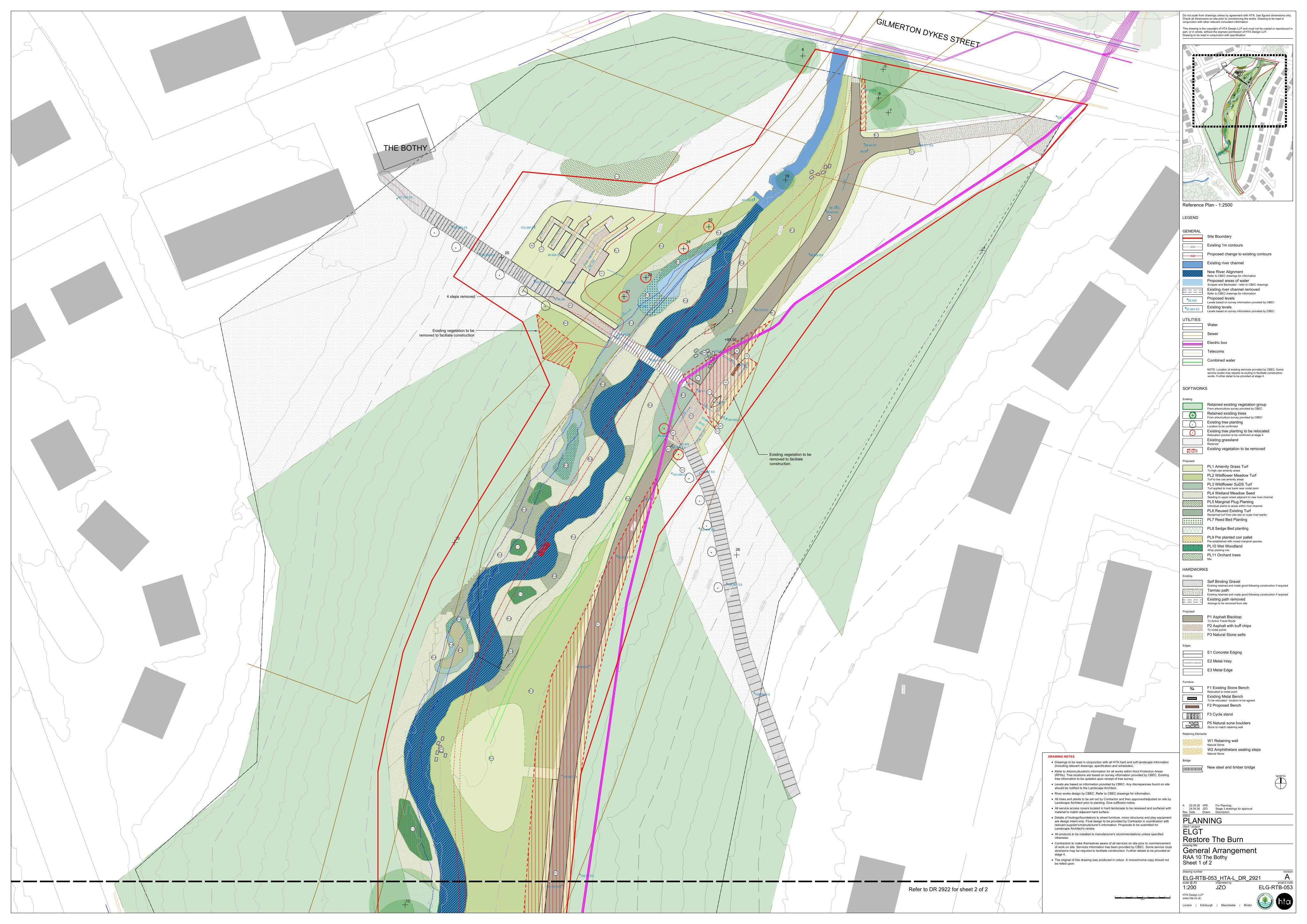 Planning document preview for application 26/02211/FUL, at Land 130 Metres South Of 12 Lasswade Grove Edinburgh, showing (02) GENERAL ARRANGEMENT PLAN 1 OF 2, page 1