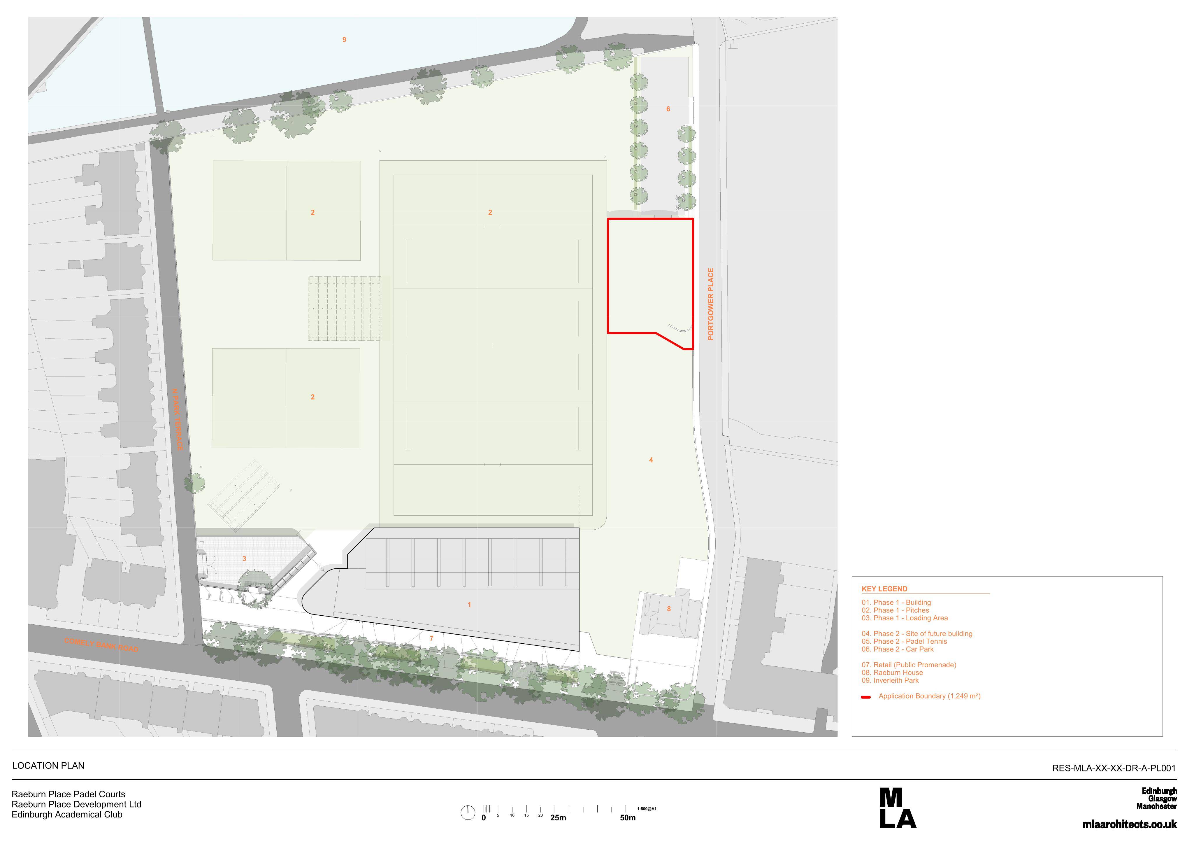 Planning document preview for application 26/02499/FUL, at 19 Portgower Place Stockbridge Edinburgh EH4 1HQ, showing (01) LOCATION PLAN, page 1