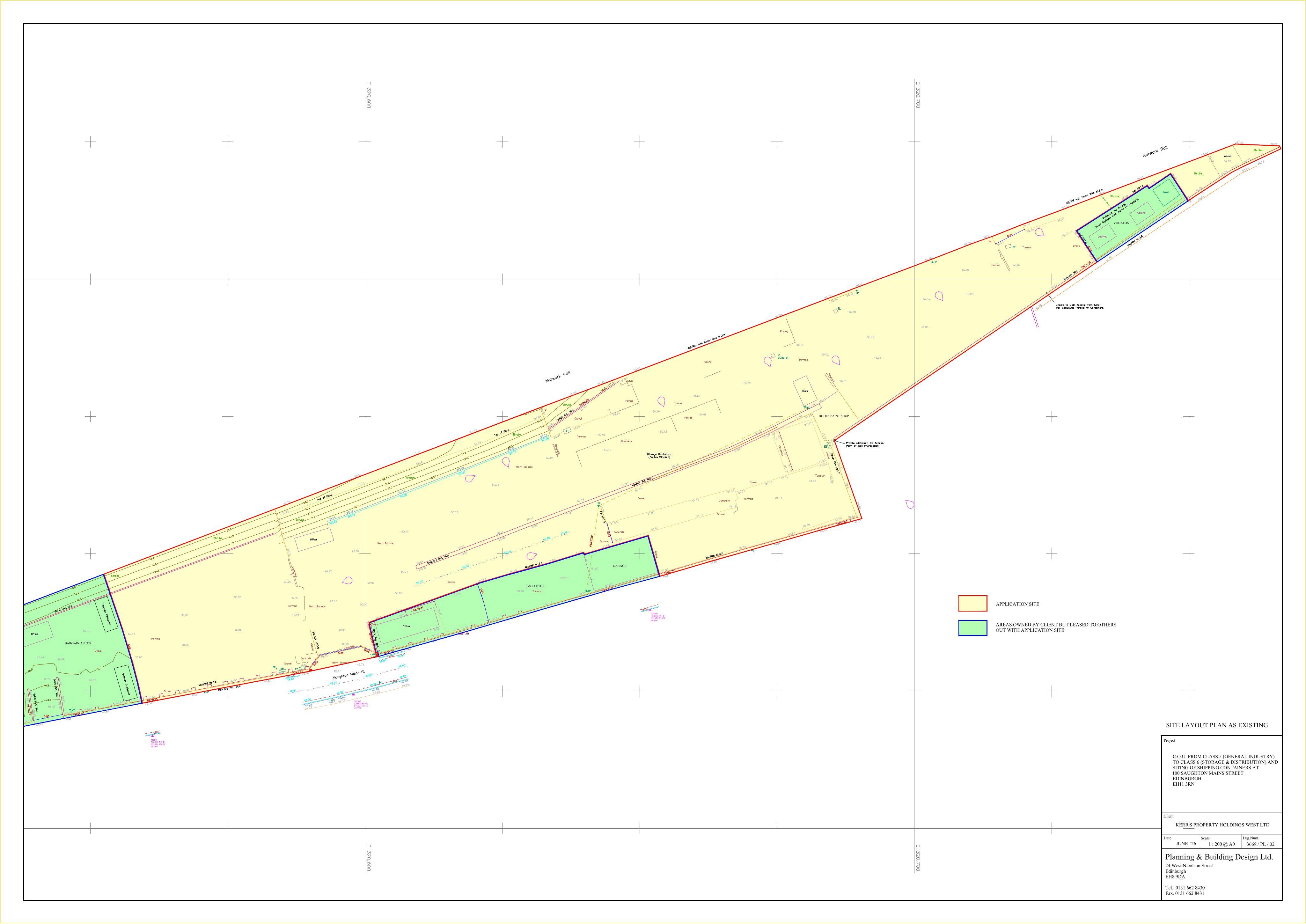 Planning document preview for application 26/02686/FUL, at 100 Saughton Mains Street Edinburgh EH11 3NR, showing (02) SITE PLAN, page 1
