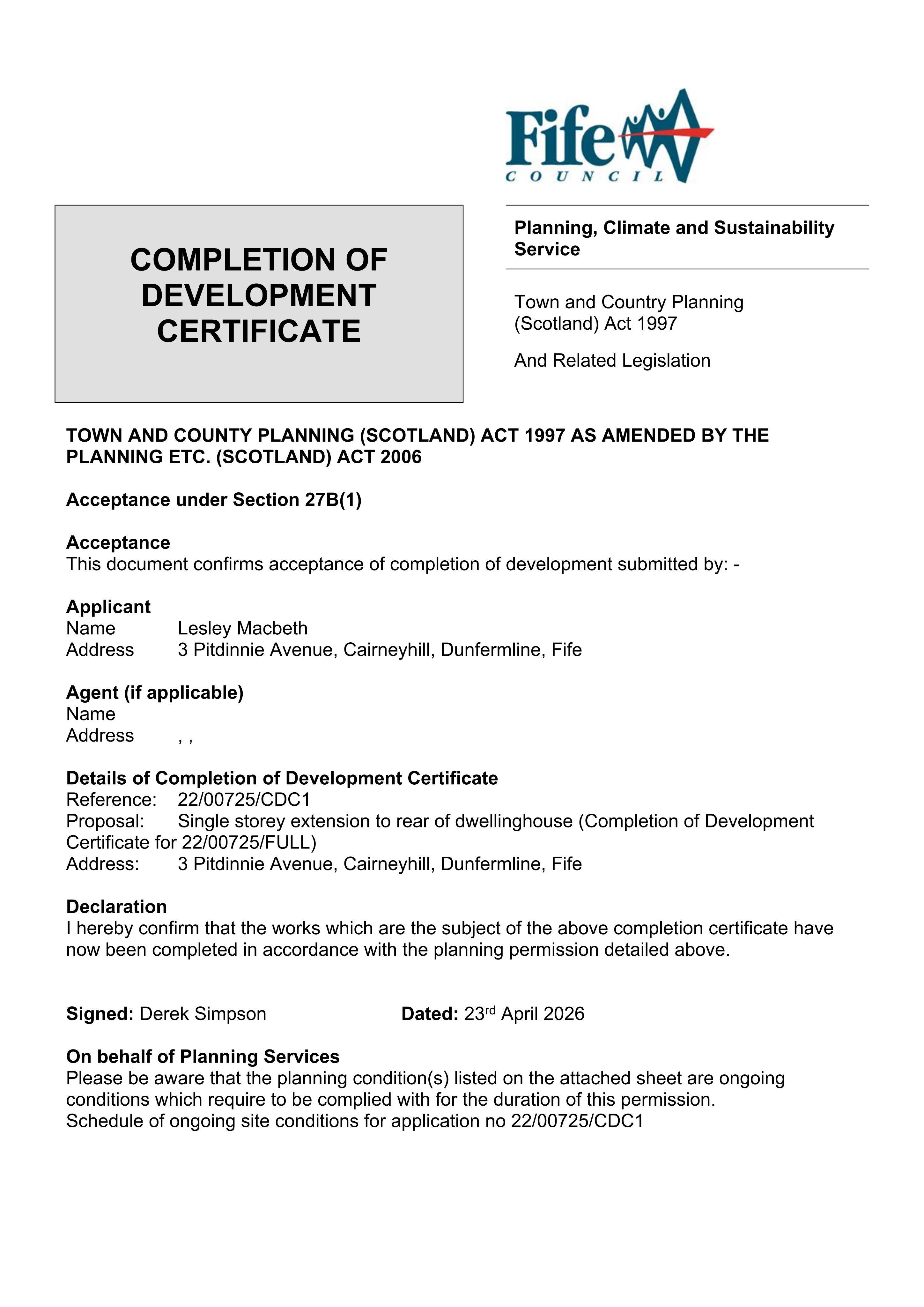 Planning document