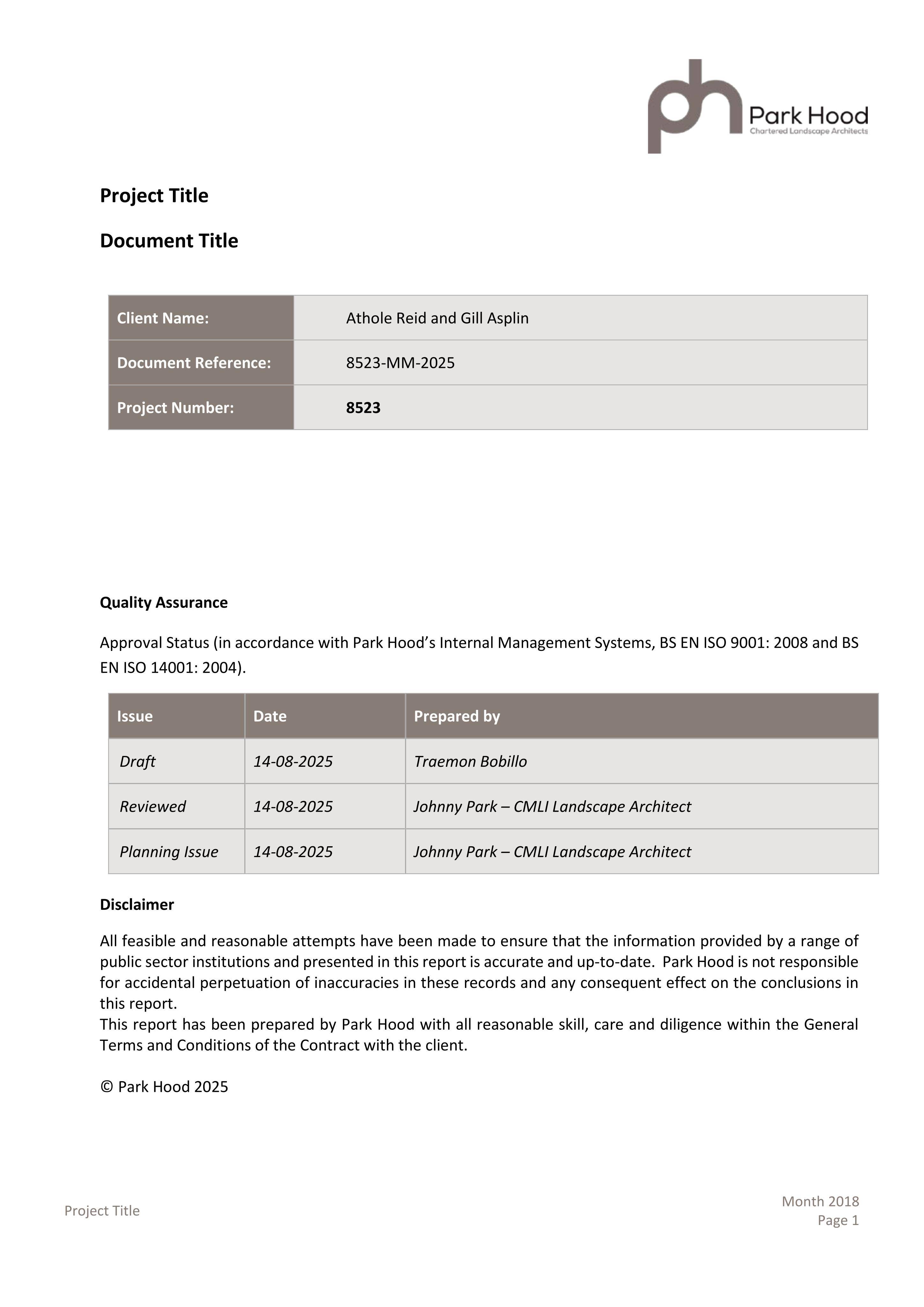 Planning document